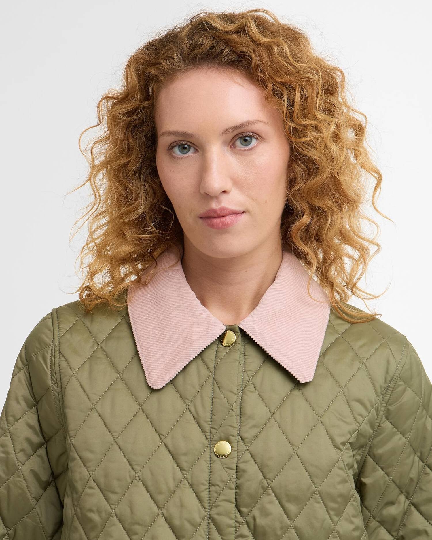 Icons Cropped Liddesdale Quilted Jacket - Bleached Olive/Ancient/Gardenia
