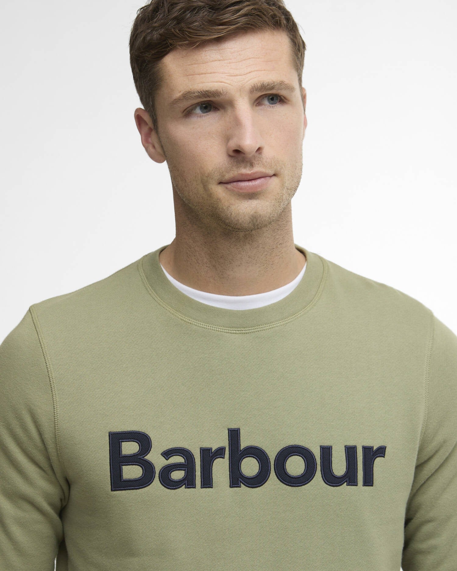 Pique Logo Sweatshirt - Laurel Green
