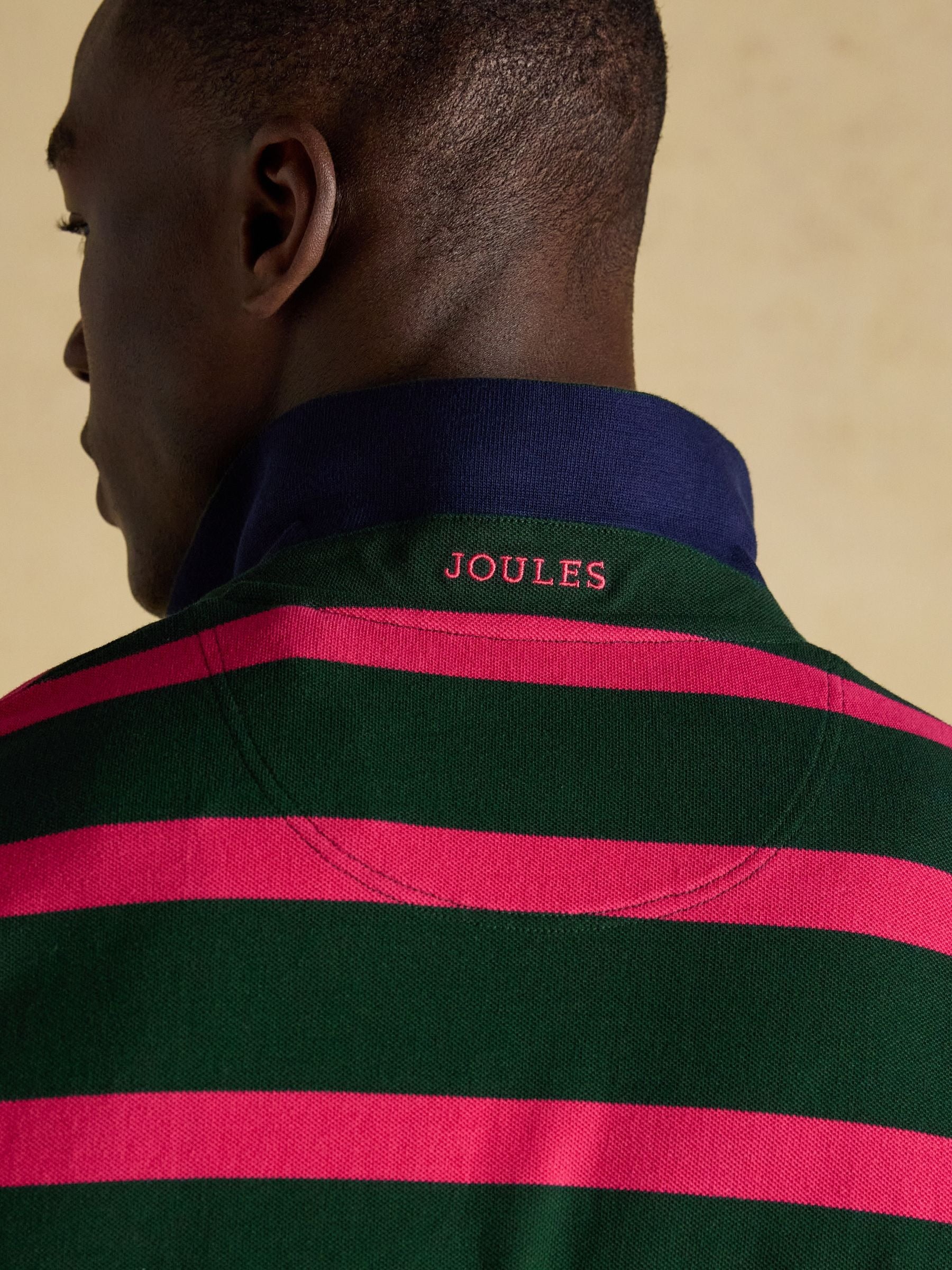 Woody Green & Pink Cotton Pique Polo Shirt