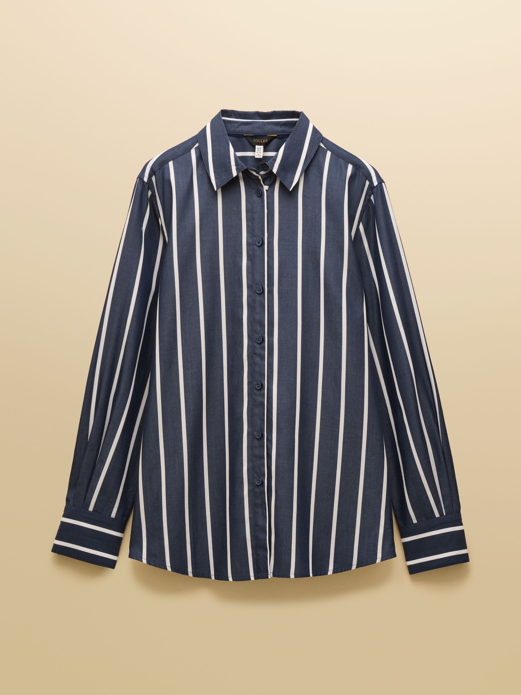 Claudia Navy Cream Stripe Boyfriend Shirt
