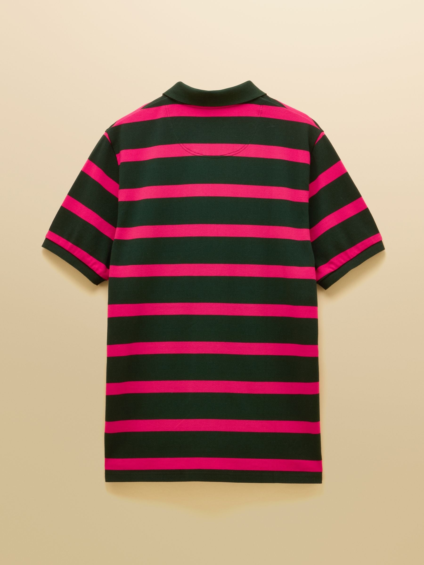 Woody Green & Pink Cotton Pique Polo Shirt