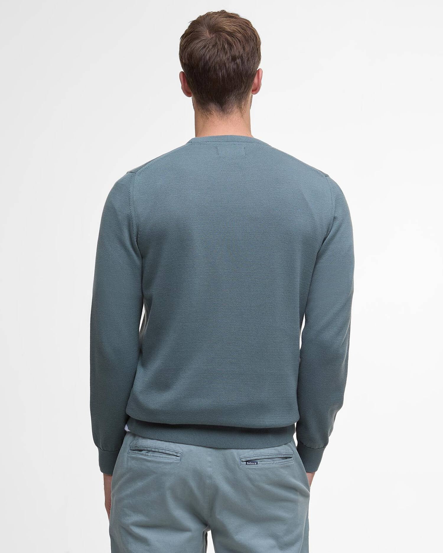 Pima Cotton Crew Neck Jumper - Vintage Teal