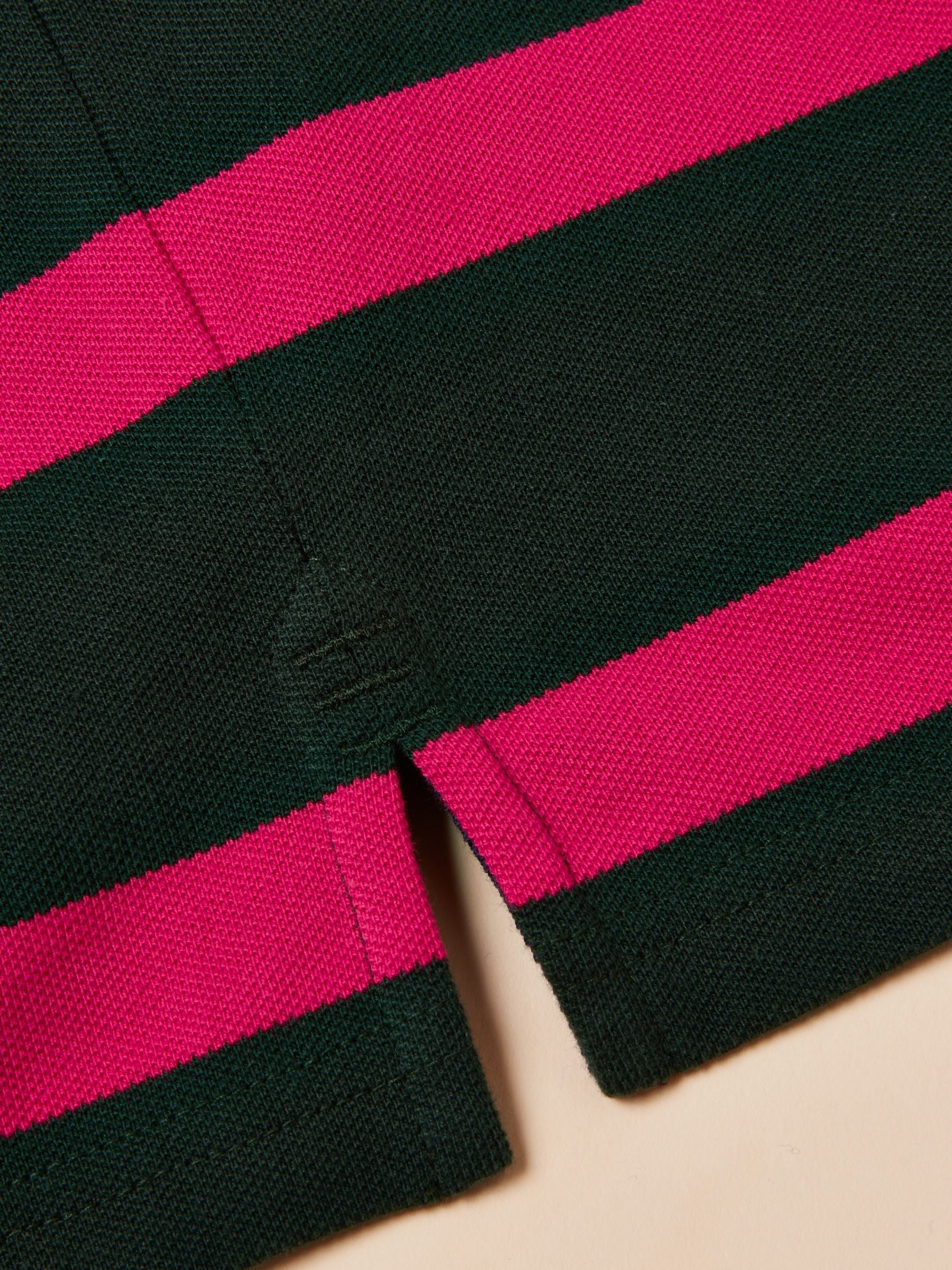 Woody Green & Pink Cotton Pique Polo Shirt