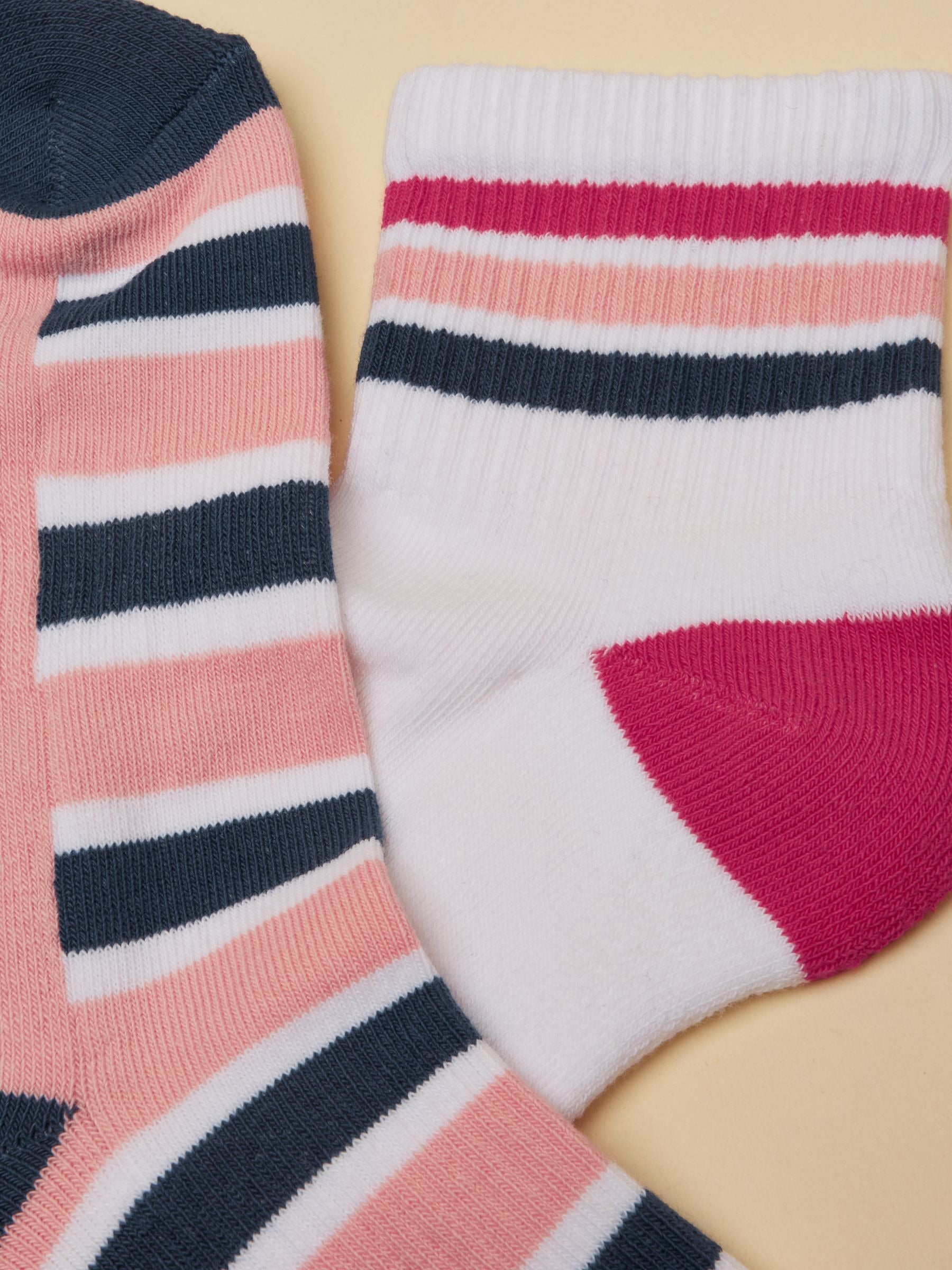 Women's Volley Pink Blue Tennis Sock 2 Pack (size 4-8)
