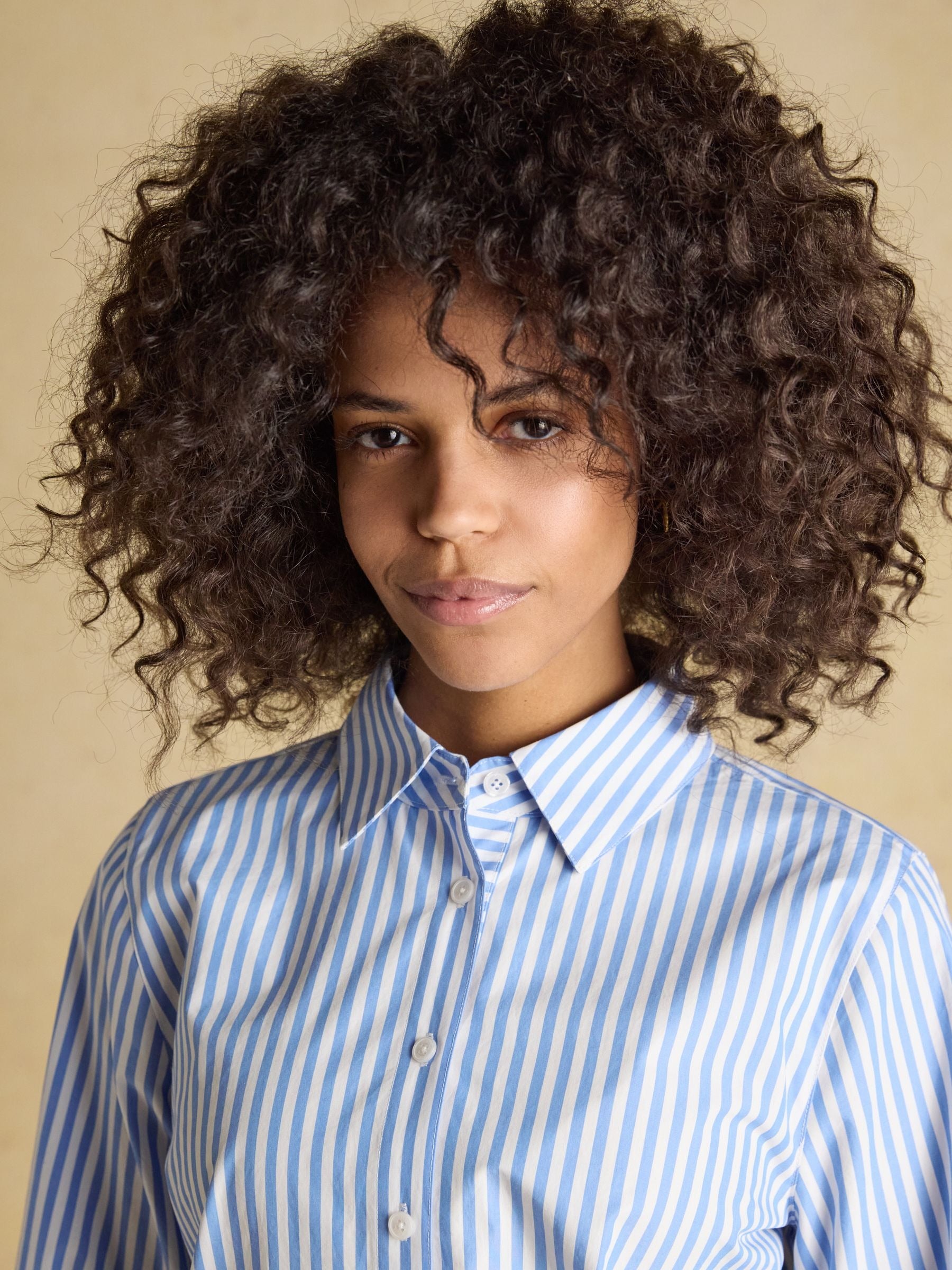 Classic Fit Blue Striped Poplin Shirt