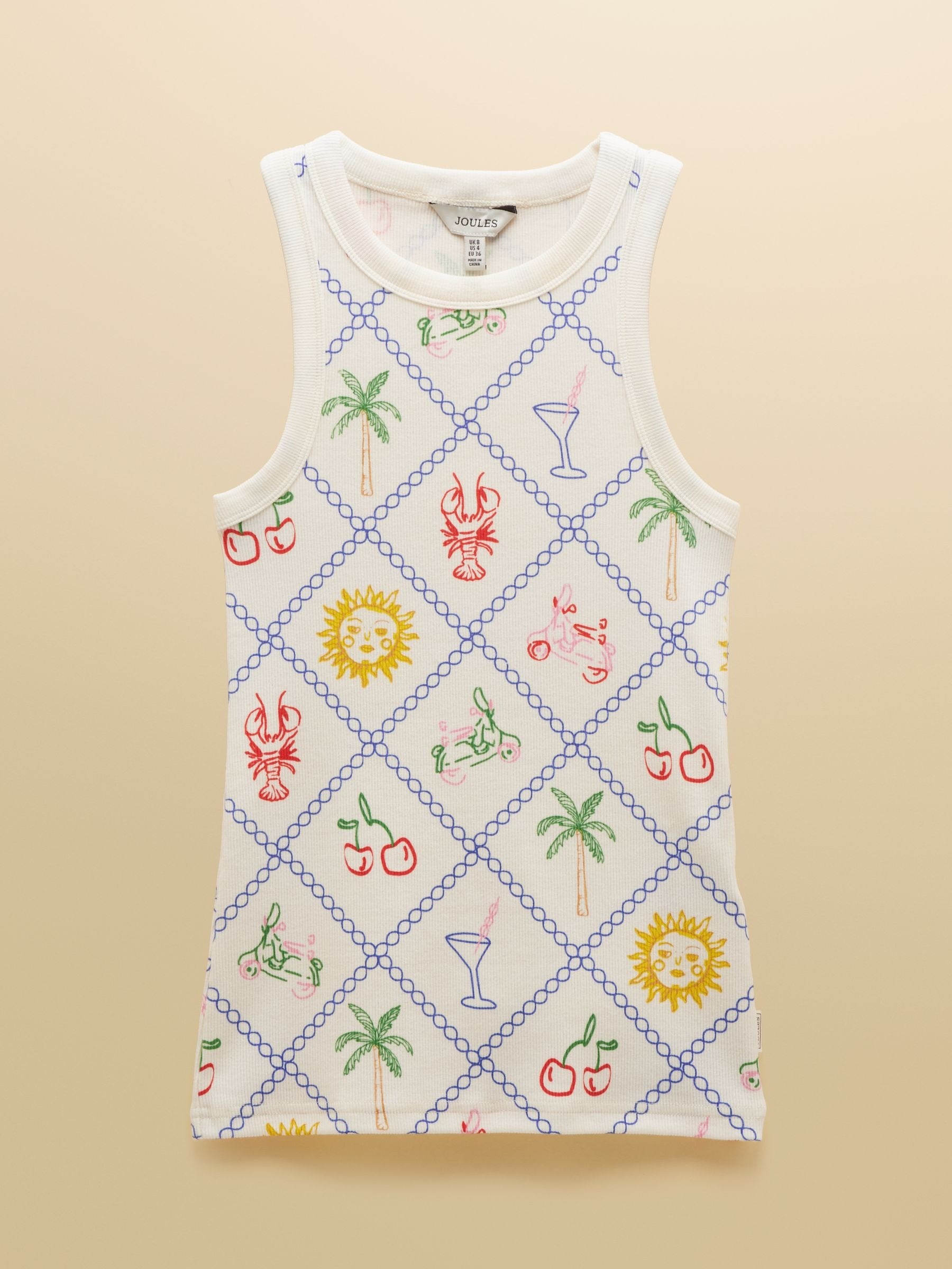 Sofia Summer Icons Ribbed Cotton Rich Jersey Vest