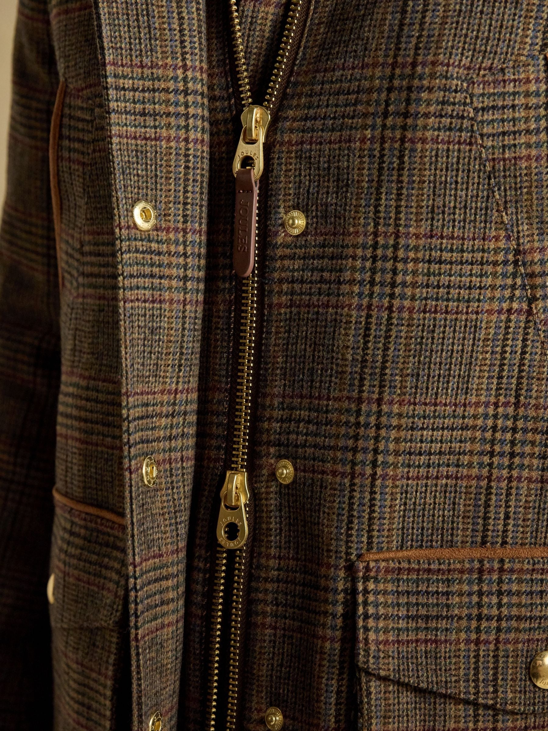 Contemporary Brown Check Tweed Fieldcoat