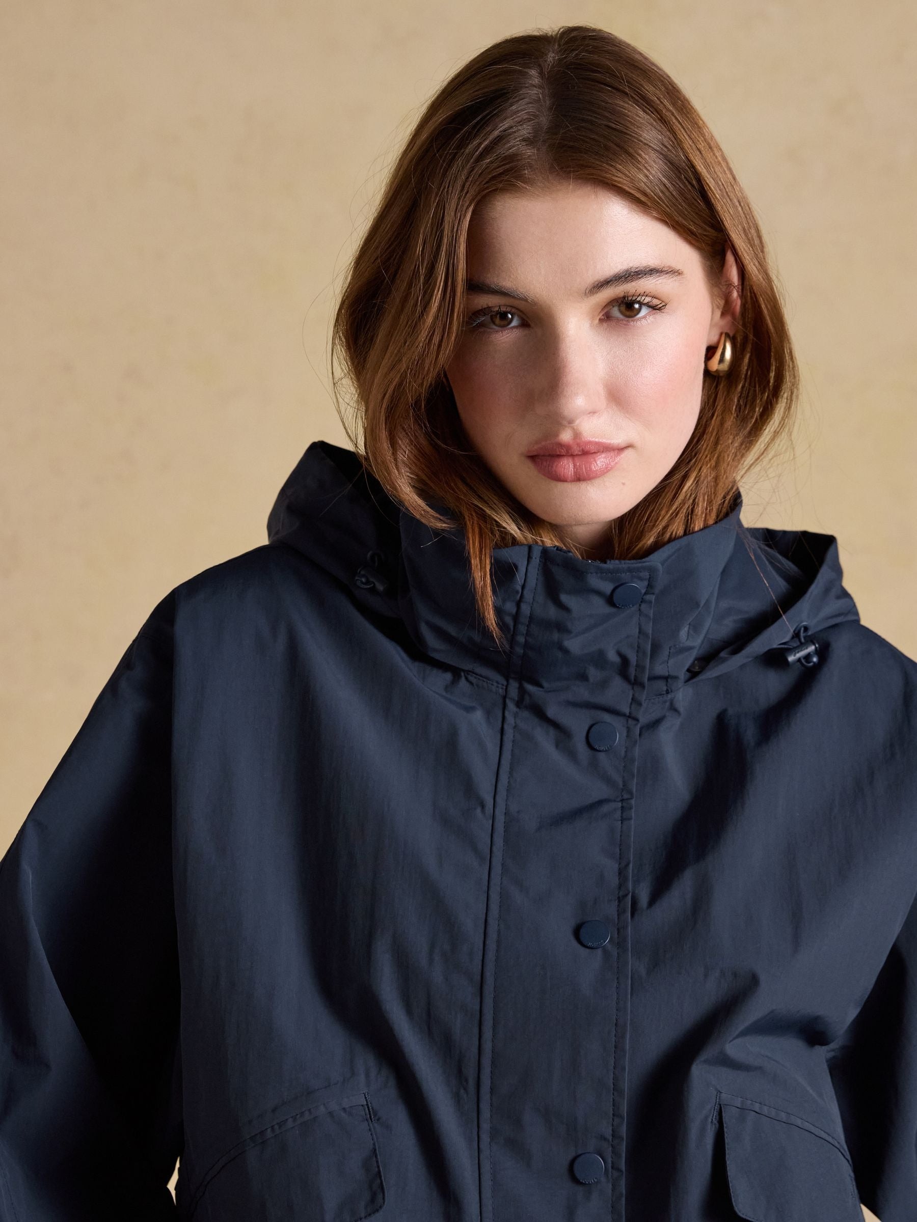 Hove Navy Waterproof Windbreaker Jacket