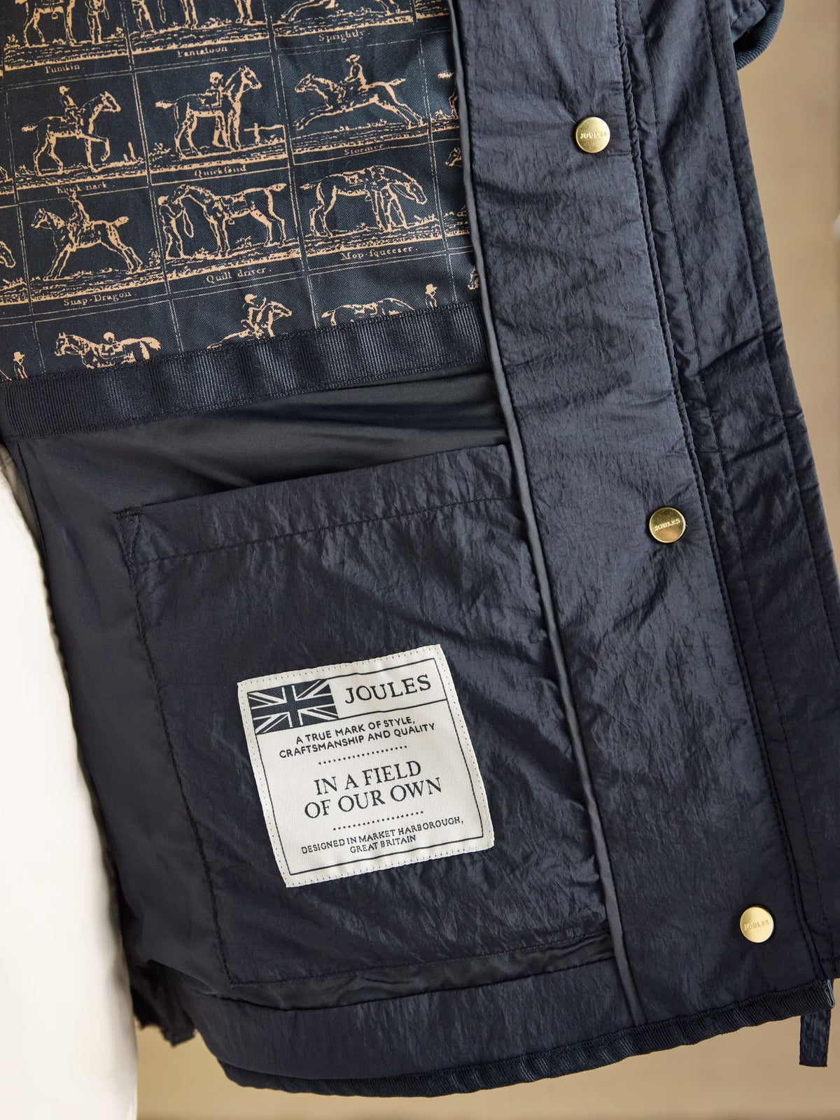 Highclere Navy Showerproof Diamond Quilted Jacket.