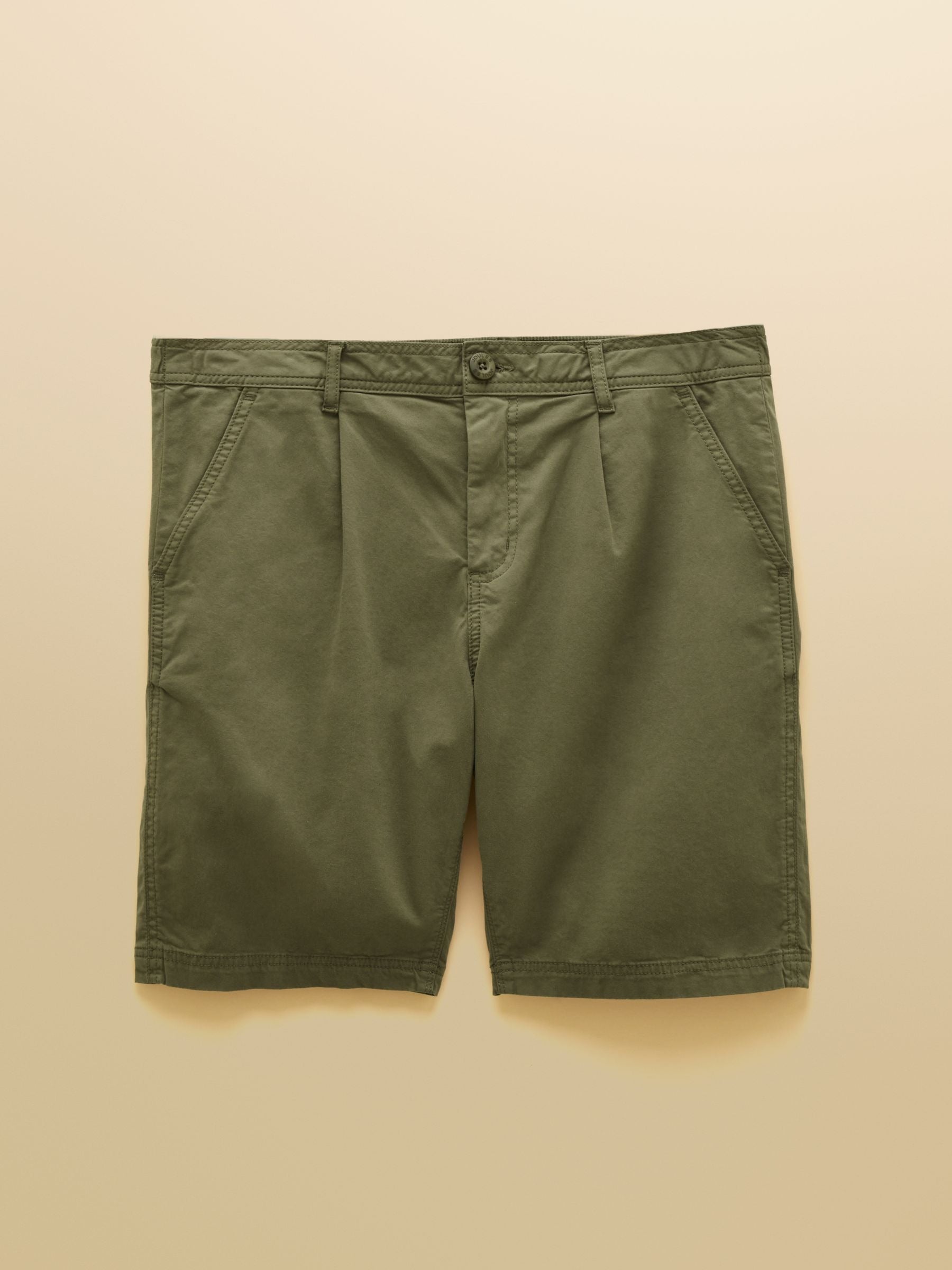Norfolk Khaki Green Relaxed Fit Chino Shorts