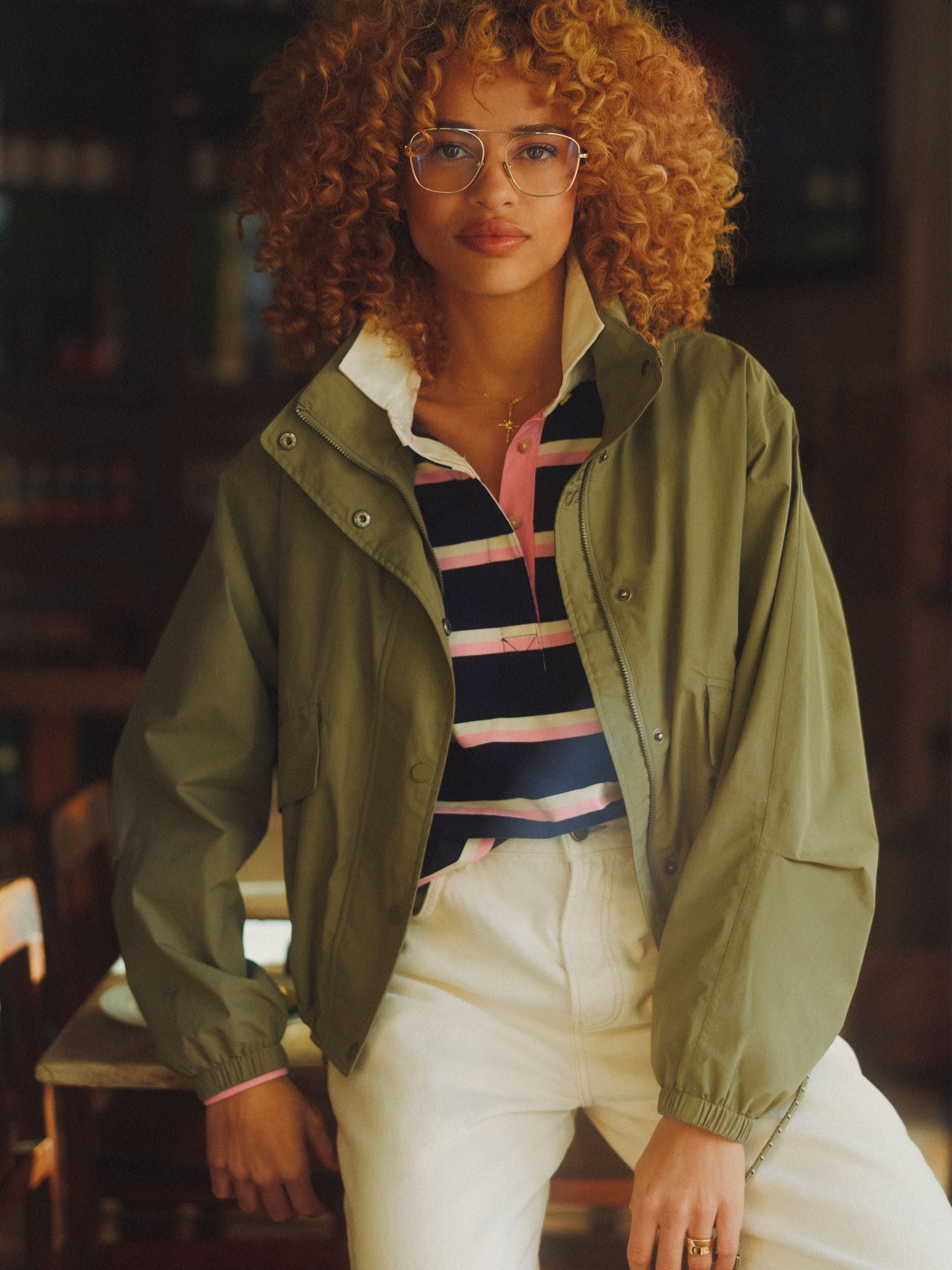 Hove Khaki Green Waterproof Windbreaker Jacket