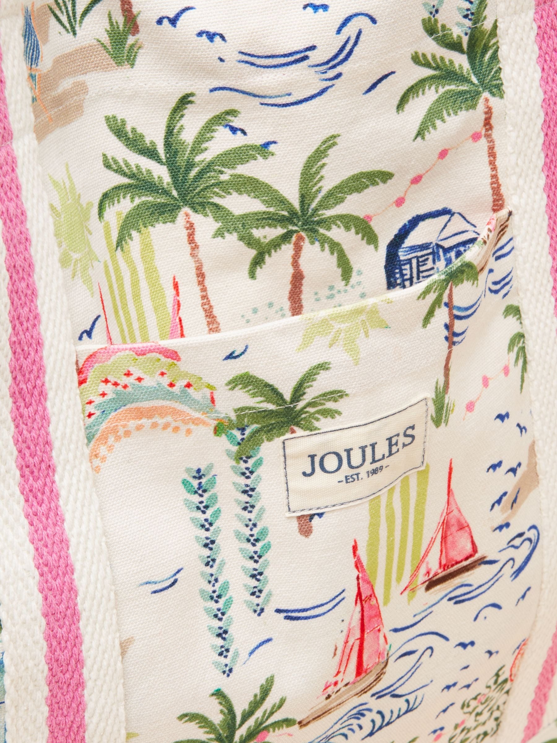 Promenade Palm Print Canvas Tote Bag