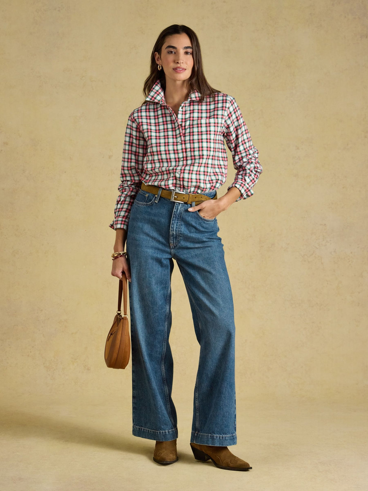 Brushed Red Check Boyfriend Fit Shirt