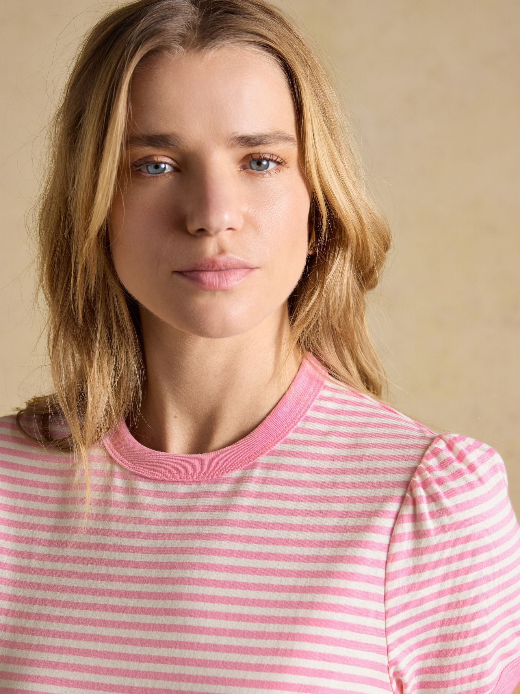 Erin Pink Stripe Short Sleeve Jersey T-Shirt