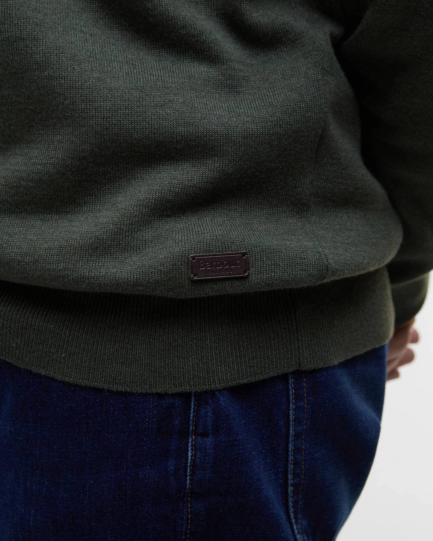Bayfield Quarter-Zip Jumper - Mid Olive