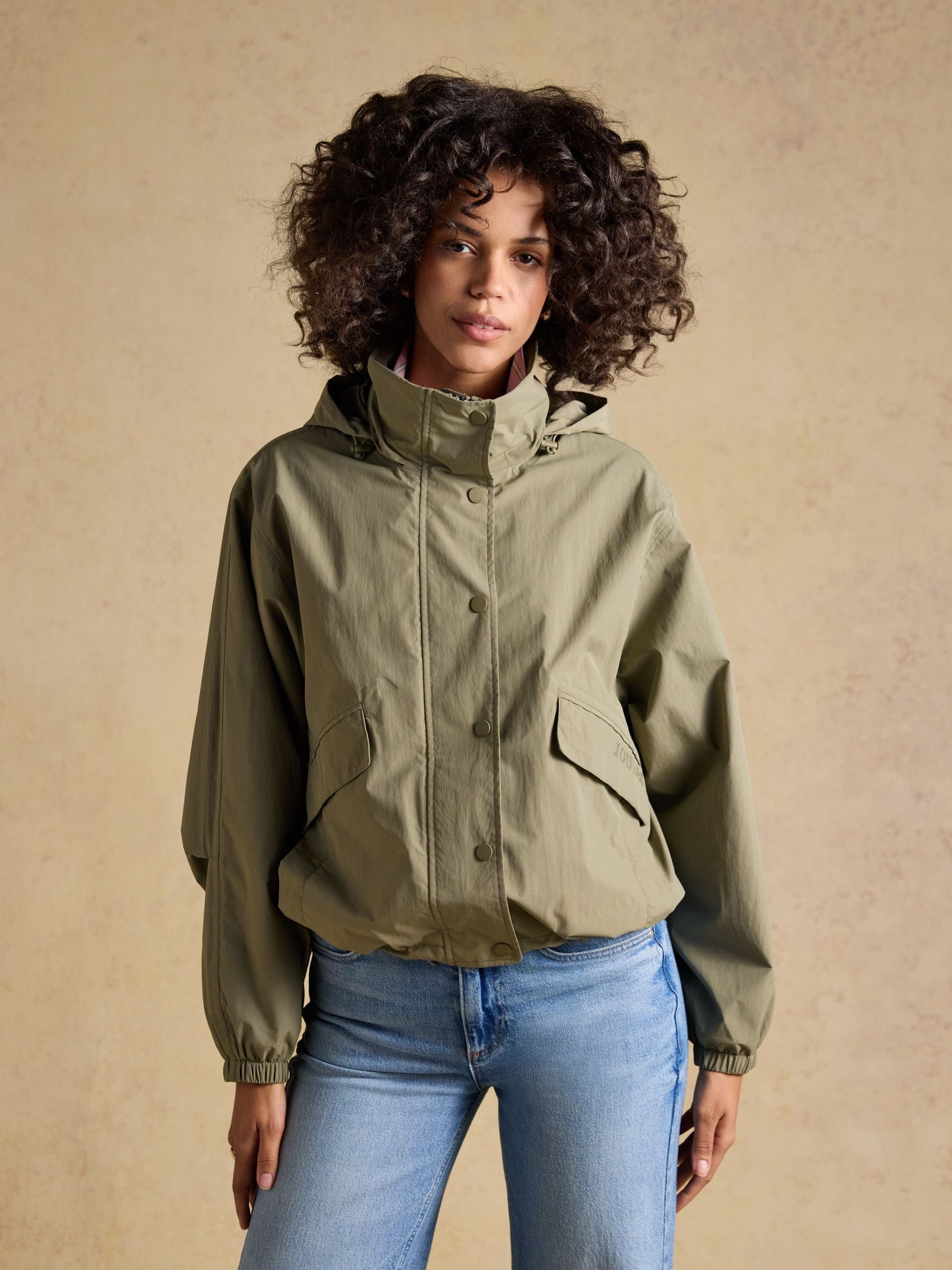 Hove Khaki Green Waterproof Windbreaker Jacket