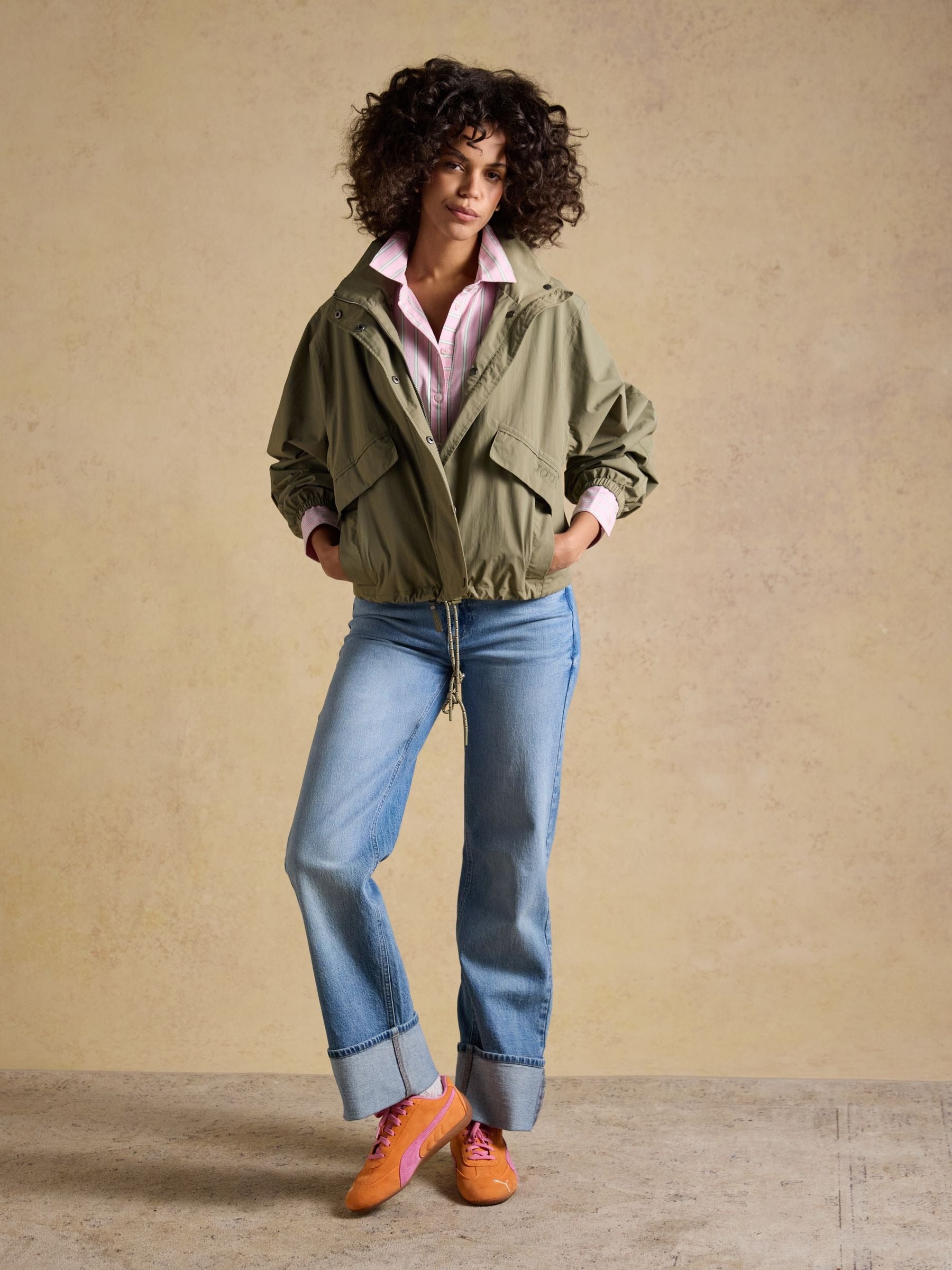 Hove Khaki Green Waterproof Windbreaker Jacket