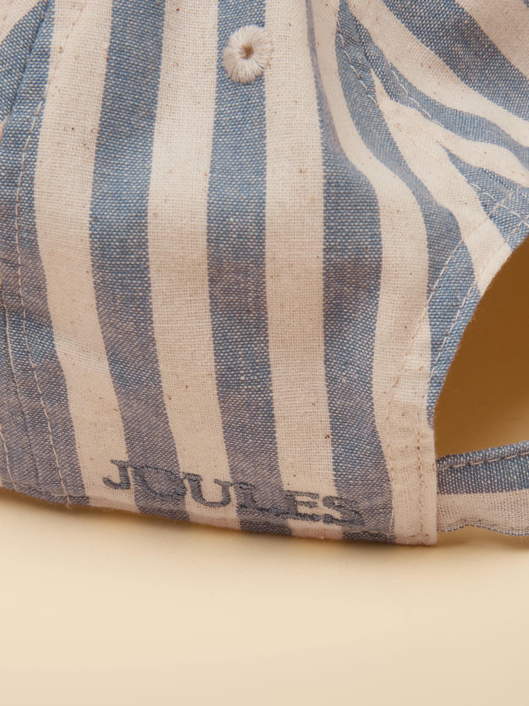 Daley Stripe Blue Ecru Baseball Cap