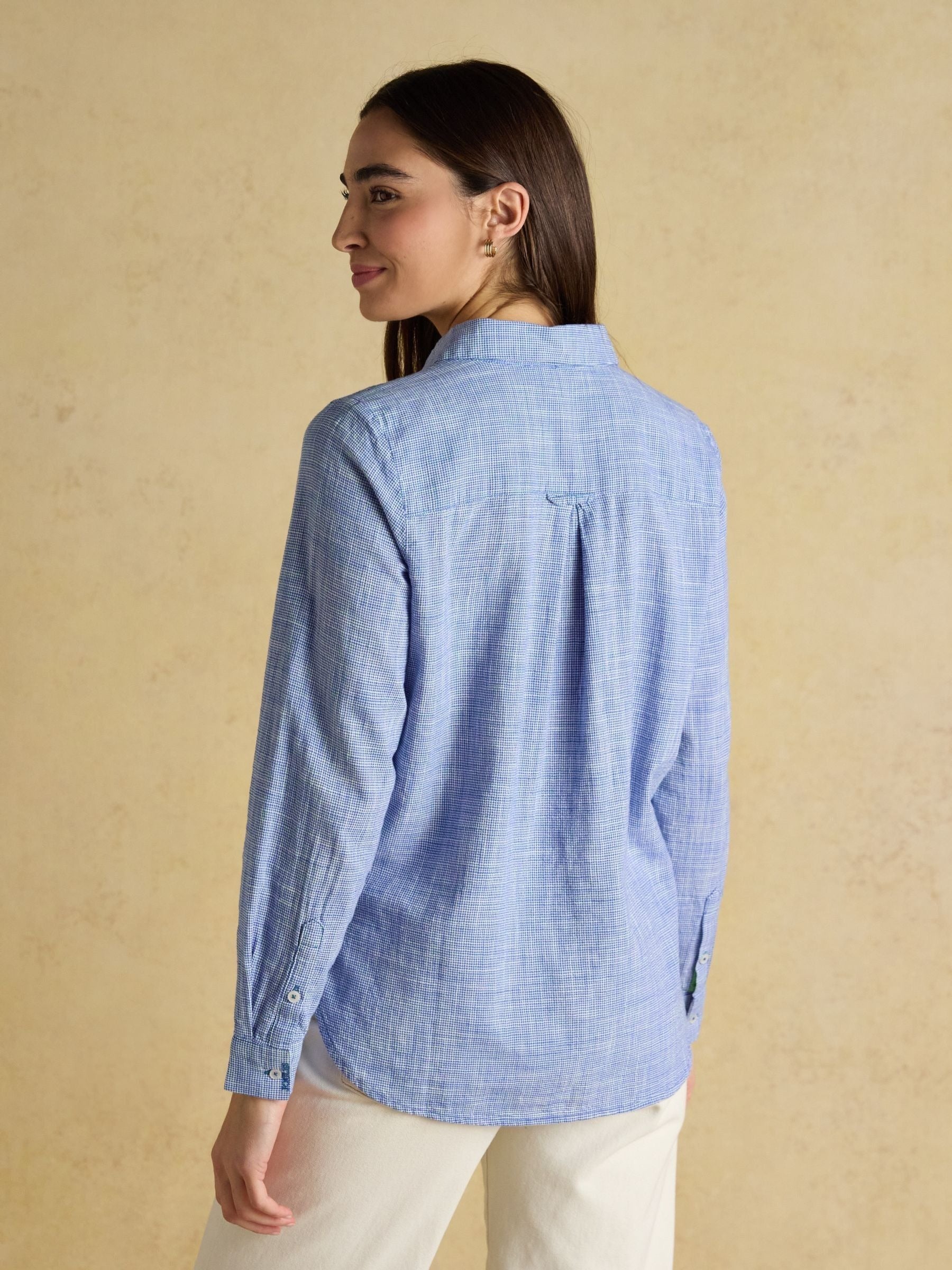 Ida Blue Long Sleeve Cotton Shirt