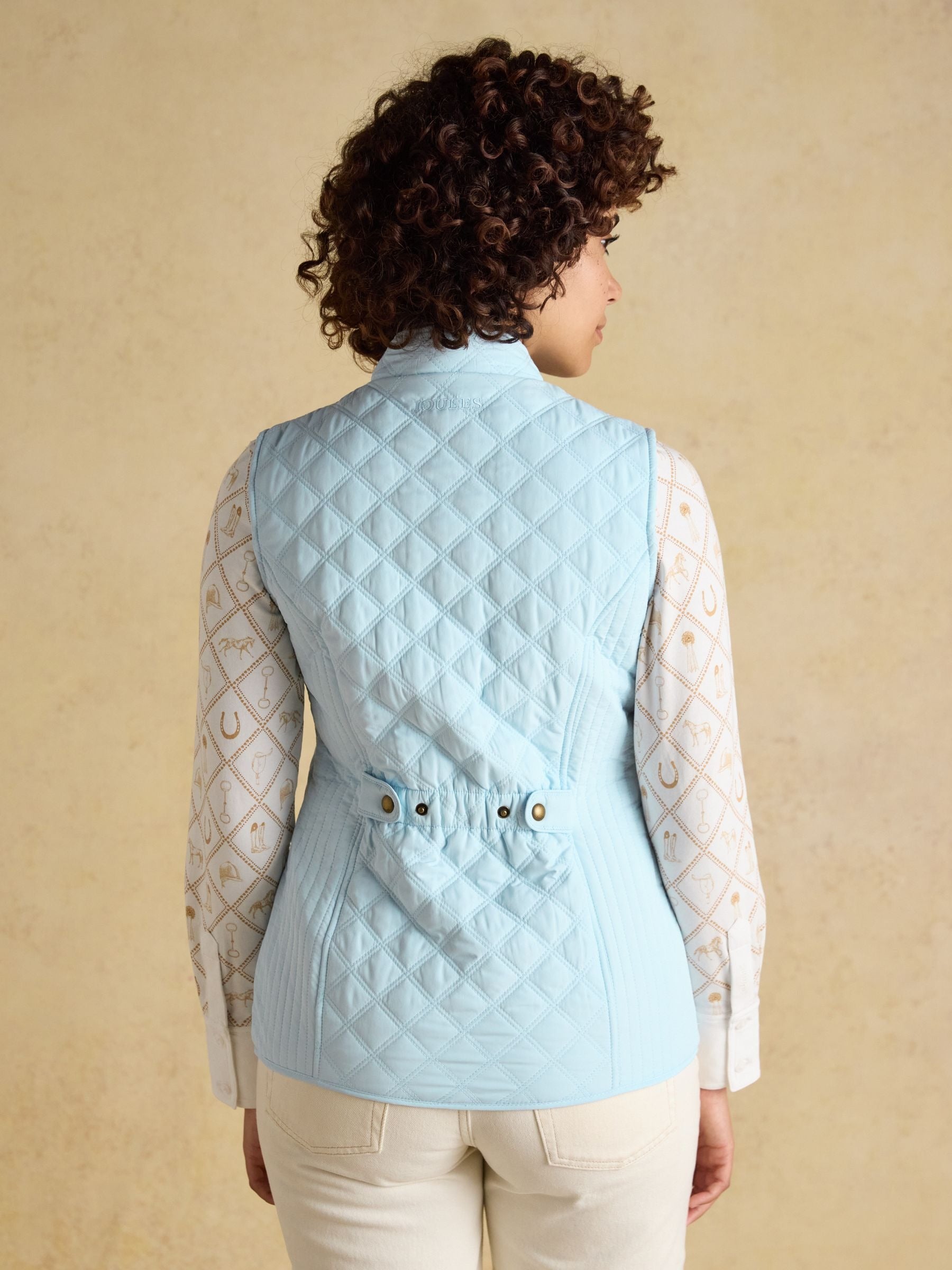 Minx Blue Showerproof Diamond Quilted Gilet