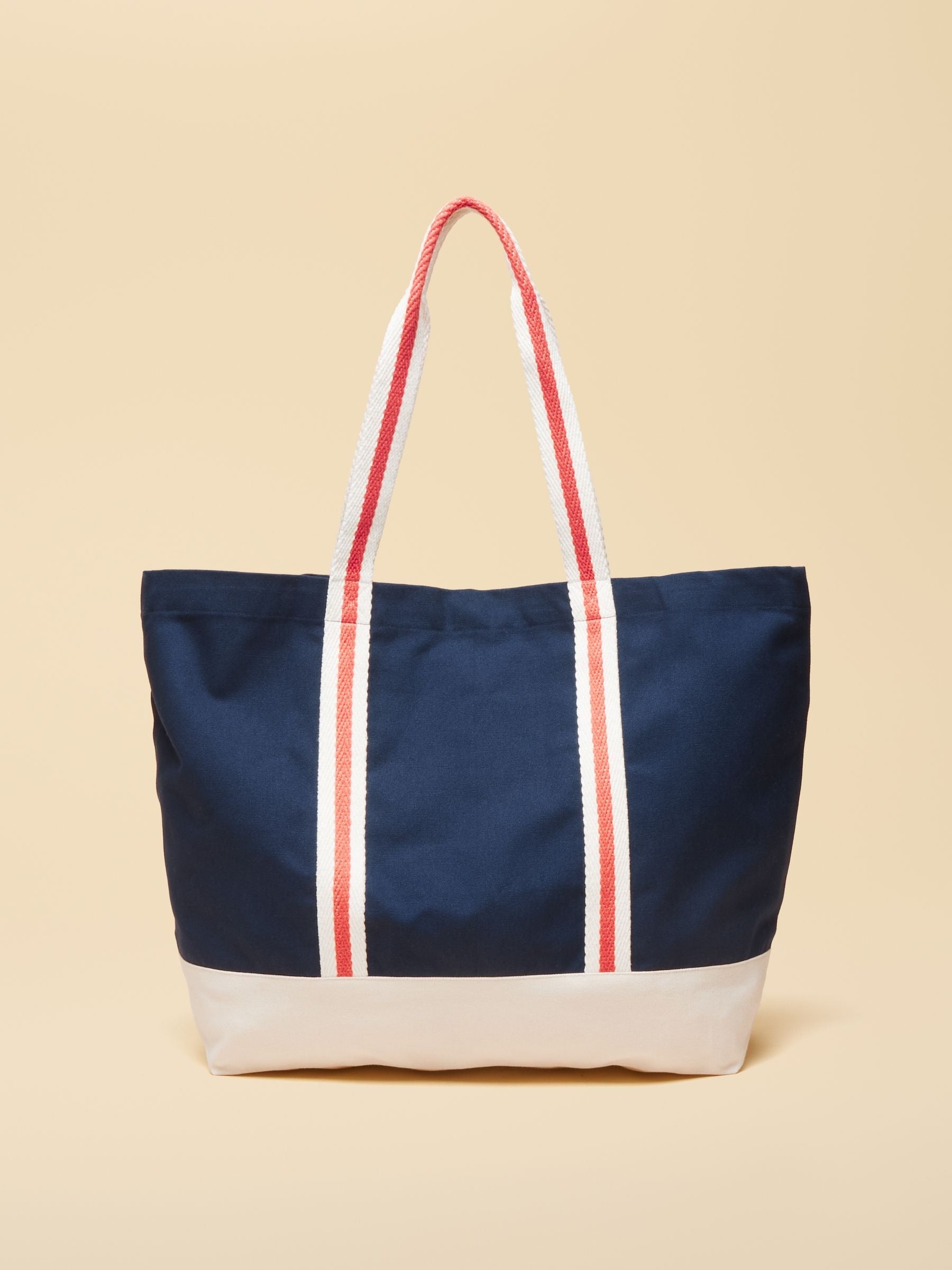 Promenade Navy Canvas Tote Bag