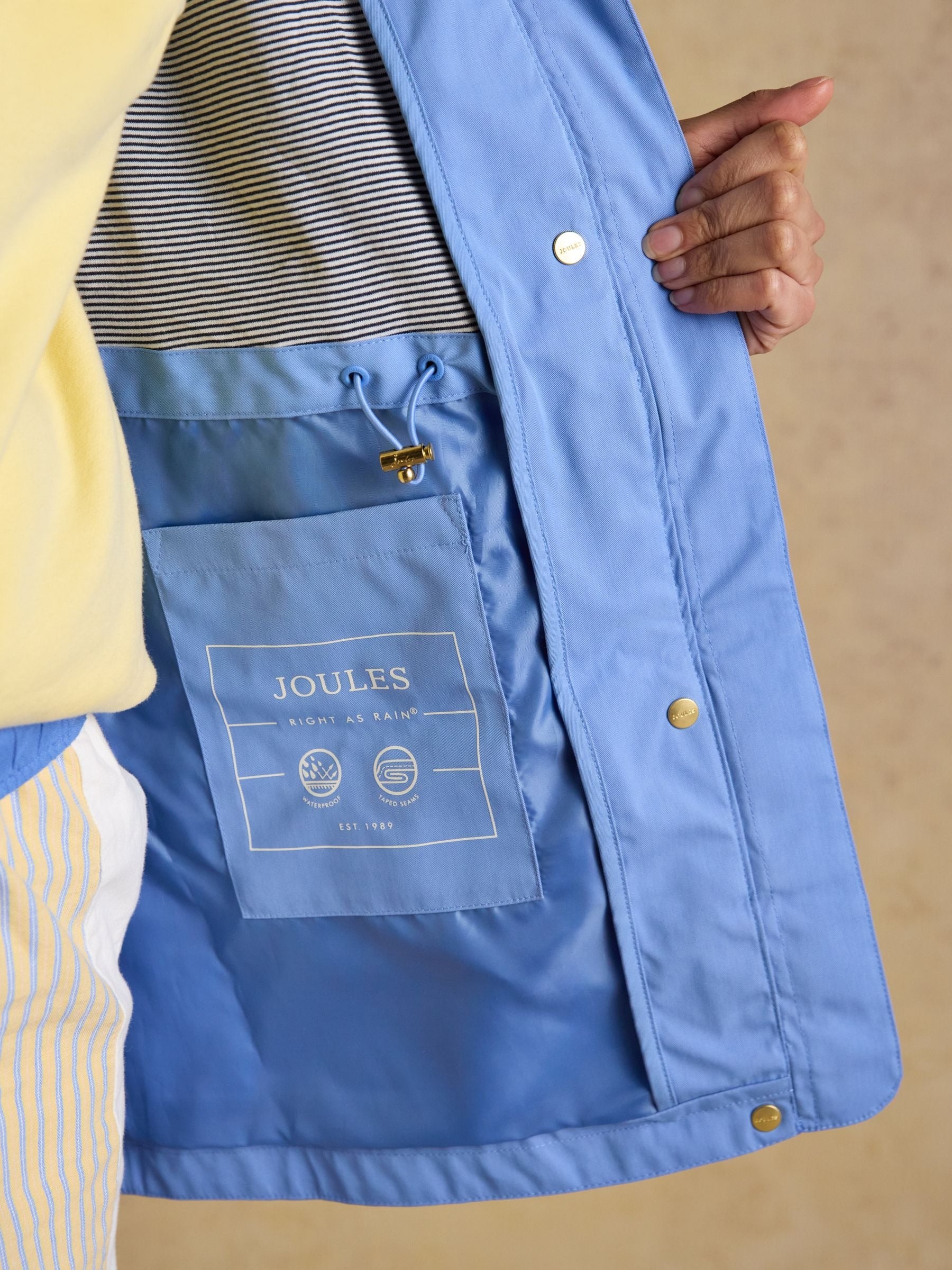 Portwell Blue Hooded Waterproof Raincoat