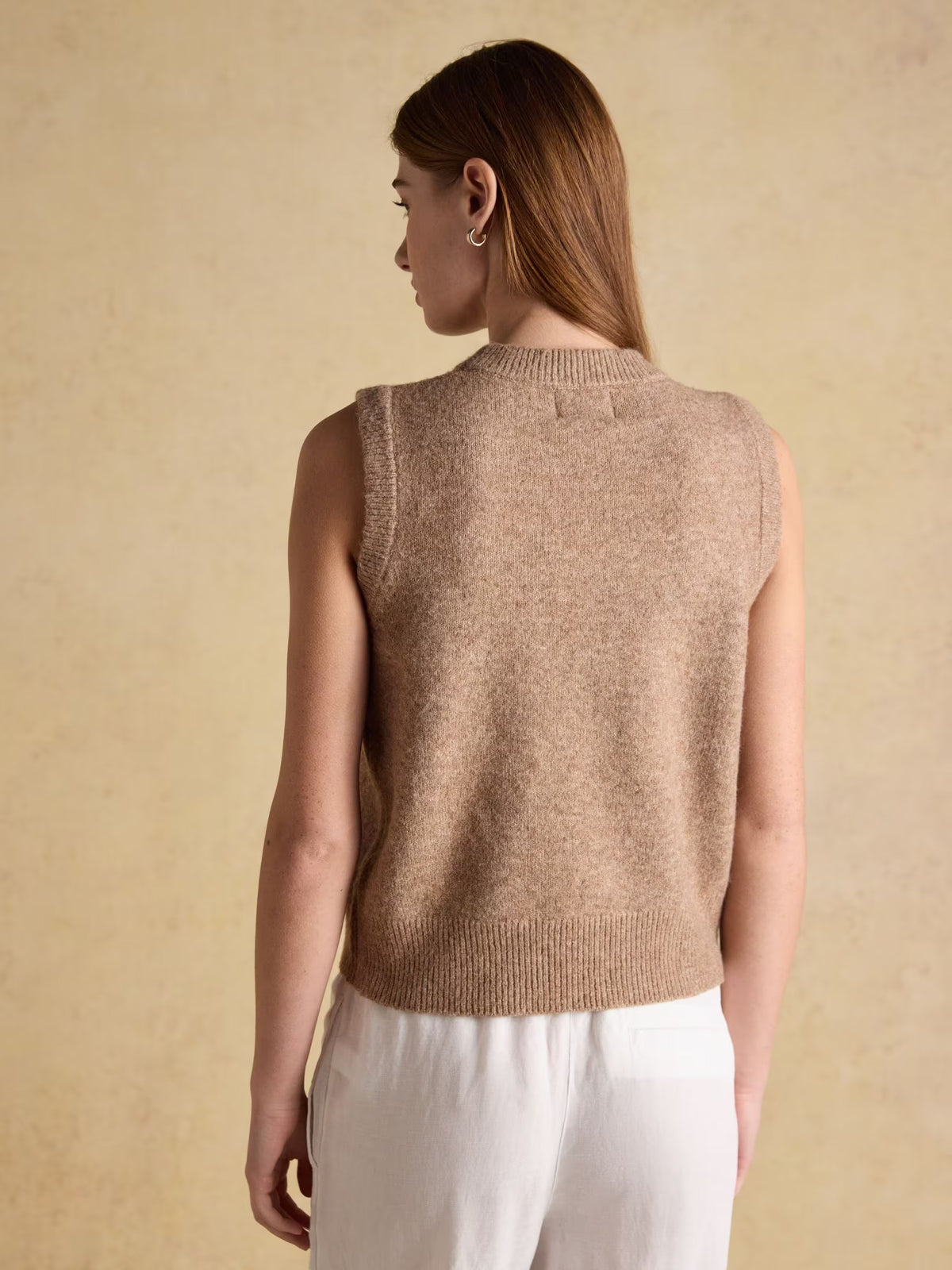Holly Tan Knitted Vest