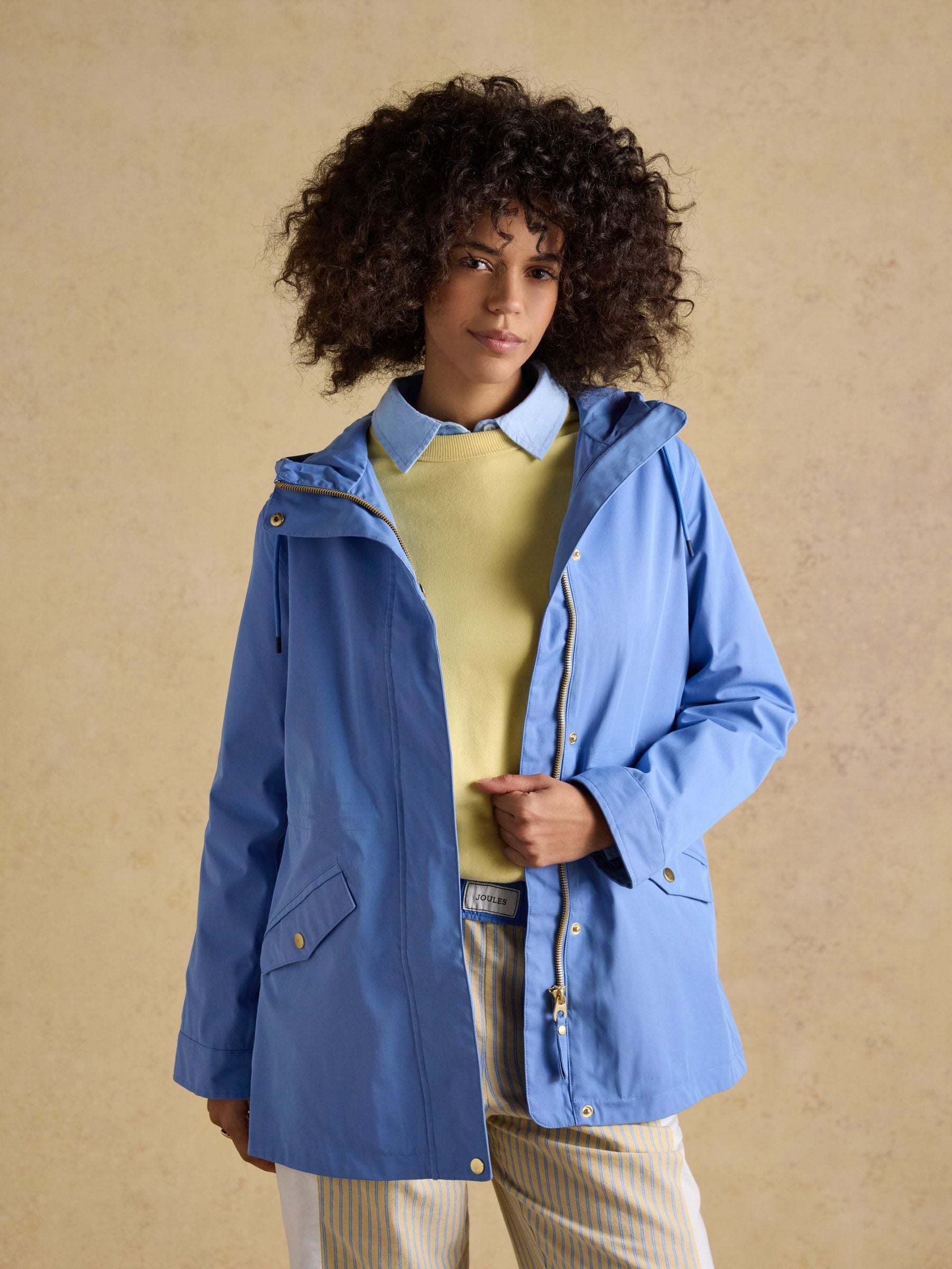 Portwell Blue Hooded Waterproof Raincoat