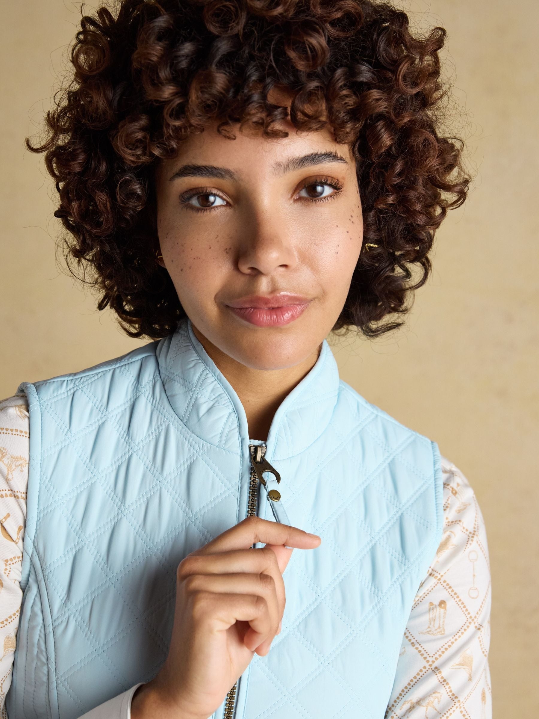 Minx Blue Showerproof Diamond Quilted Gilet