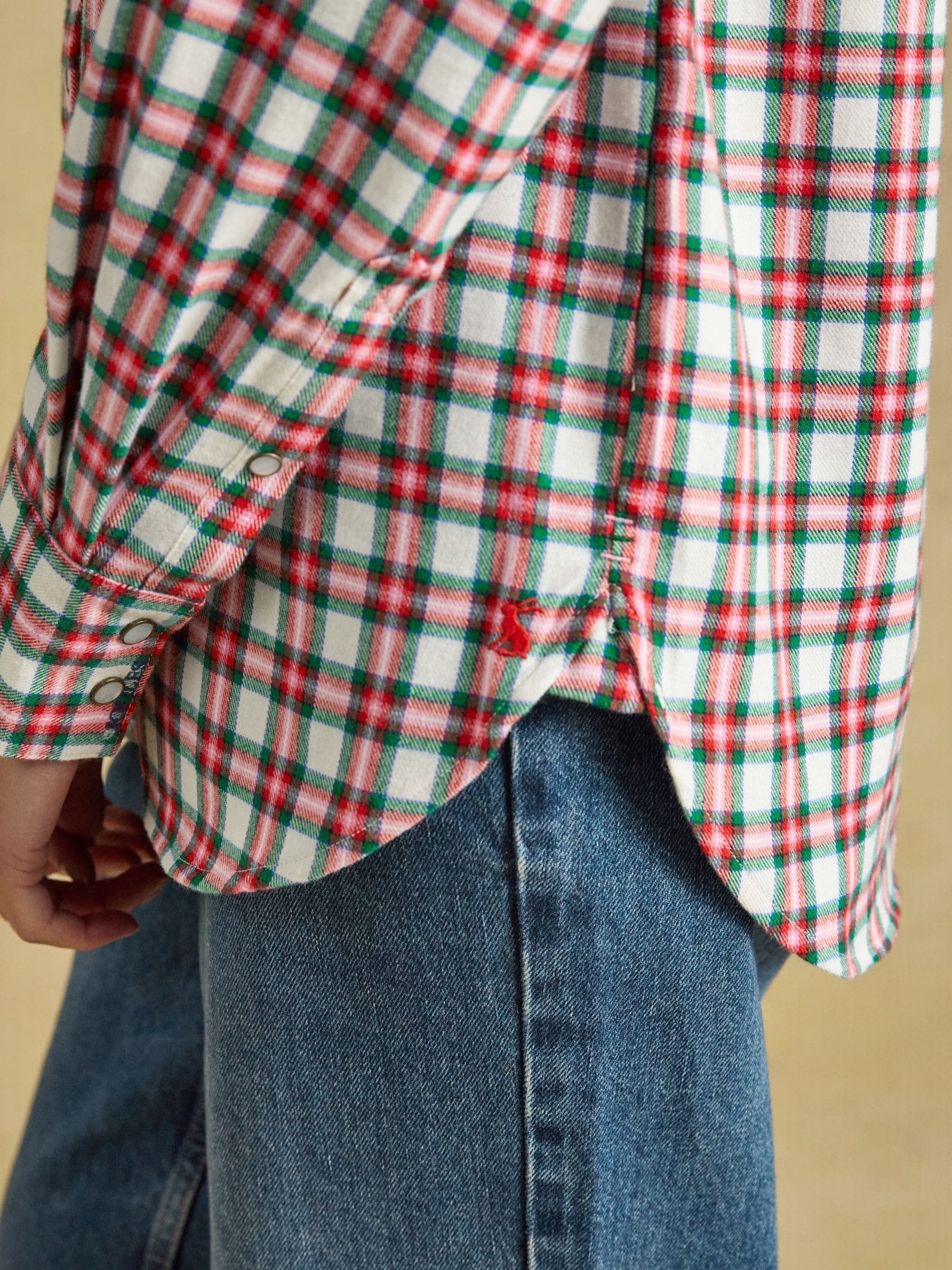 Brushed Red Check Boyfriend Fit Shirt