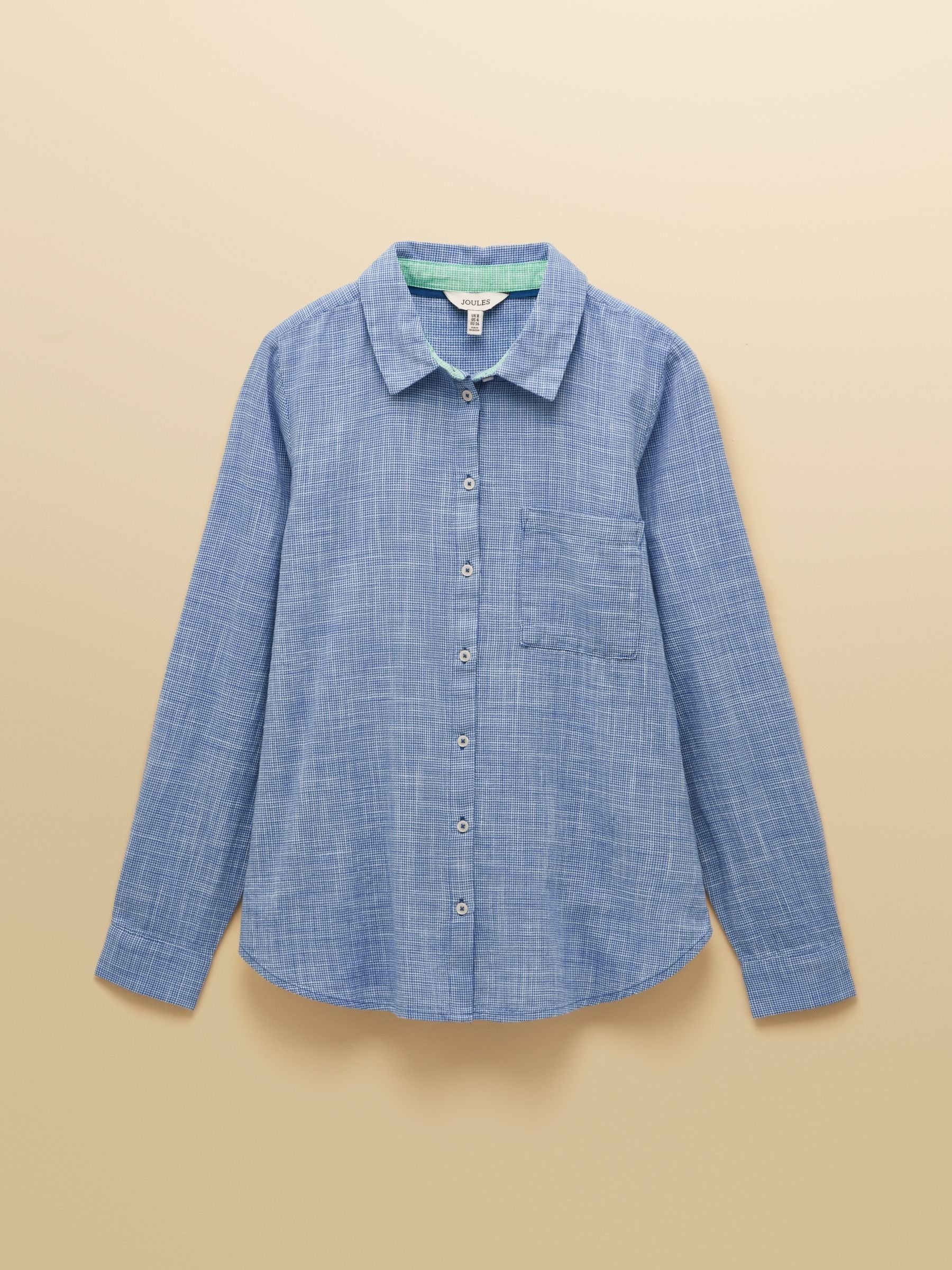 Ida Blue Long Sleeve Cotton Shirt