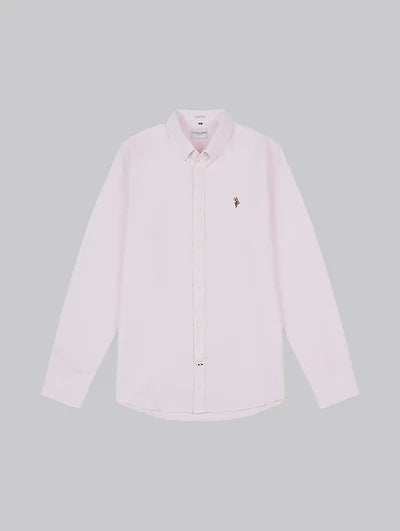 Oxford stripe LS Shirt - Tickled Pink