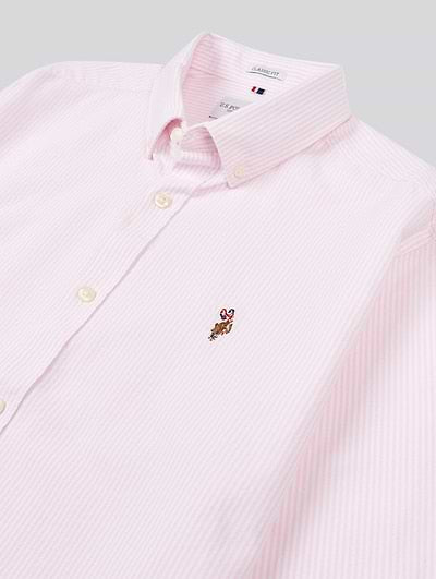 Oxford stripe LS Shirt - Tickled Pink