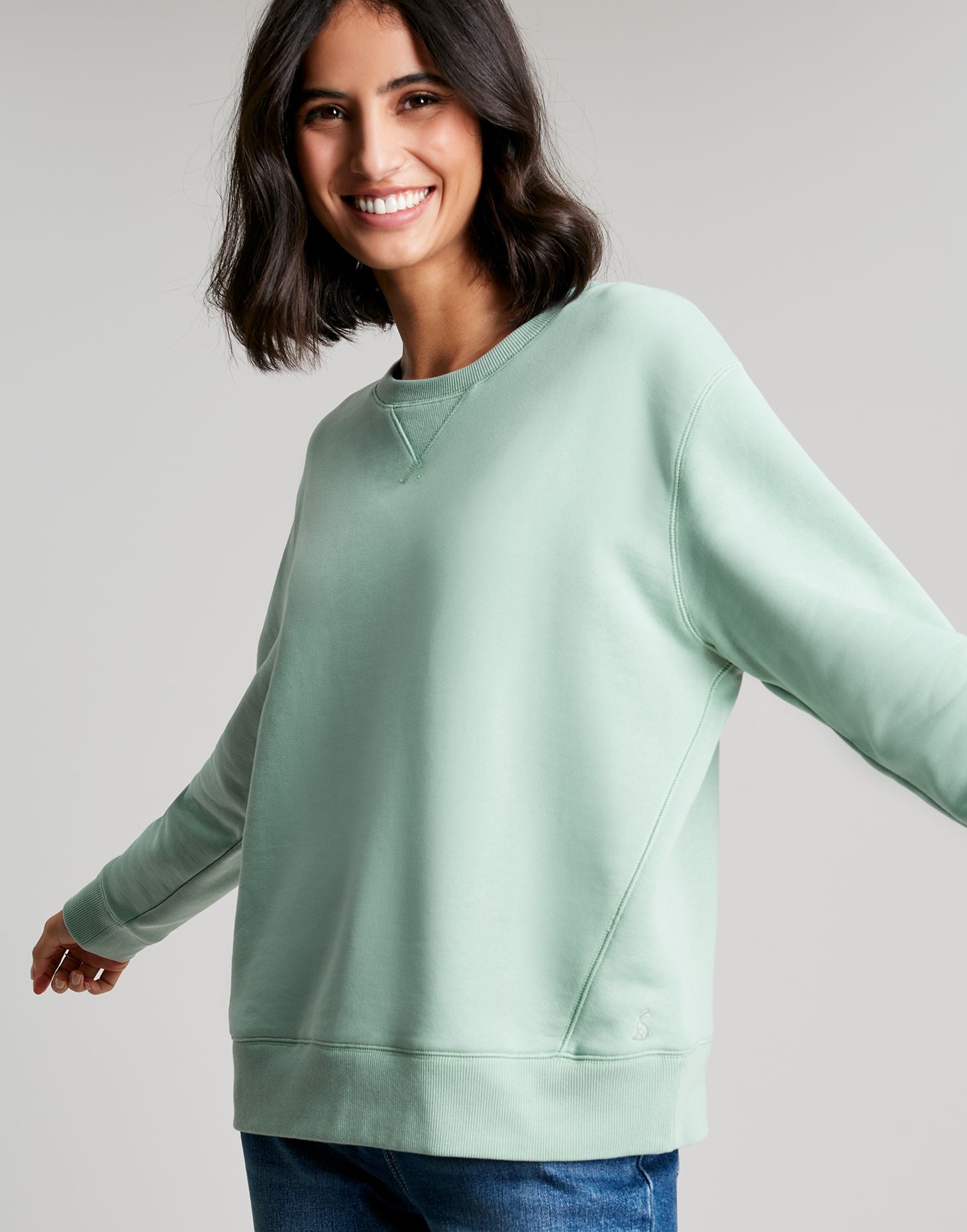 Women's Monique Dyed Crew Neck Sweatshirt - SOFT GREEN