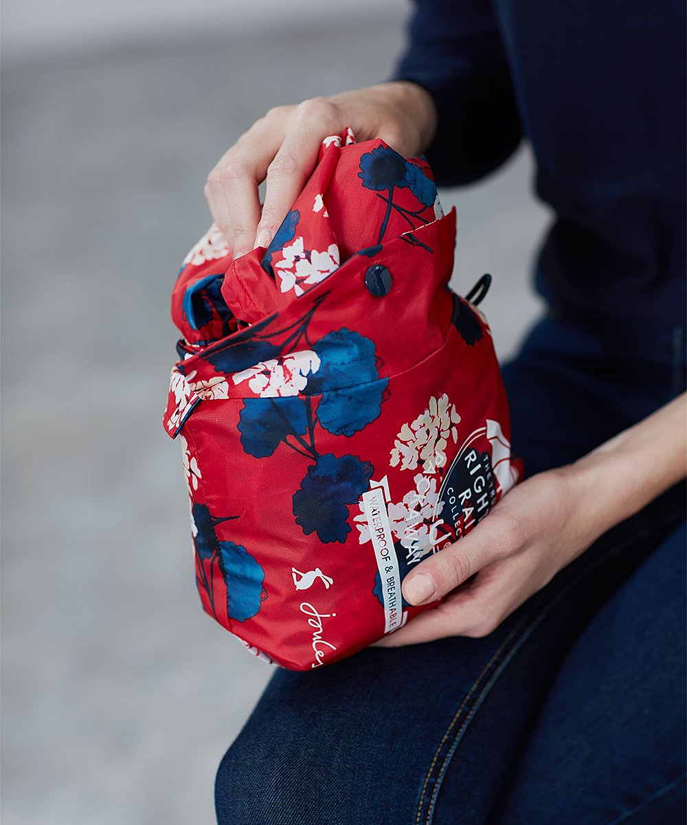 Golightly Printed Waterproof Packaway - Red Lily Pad