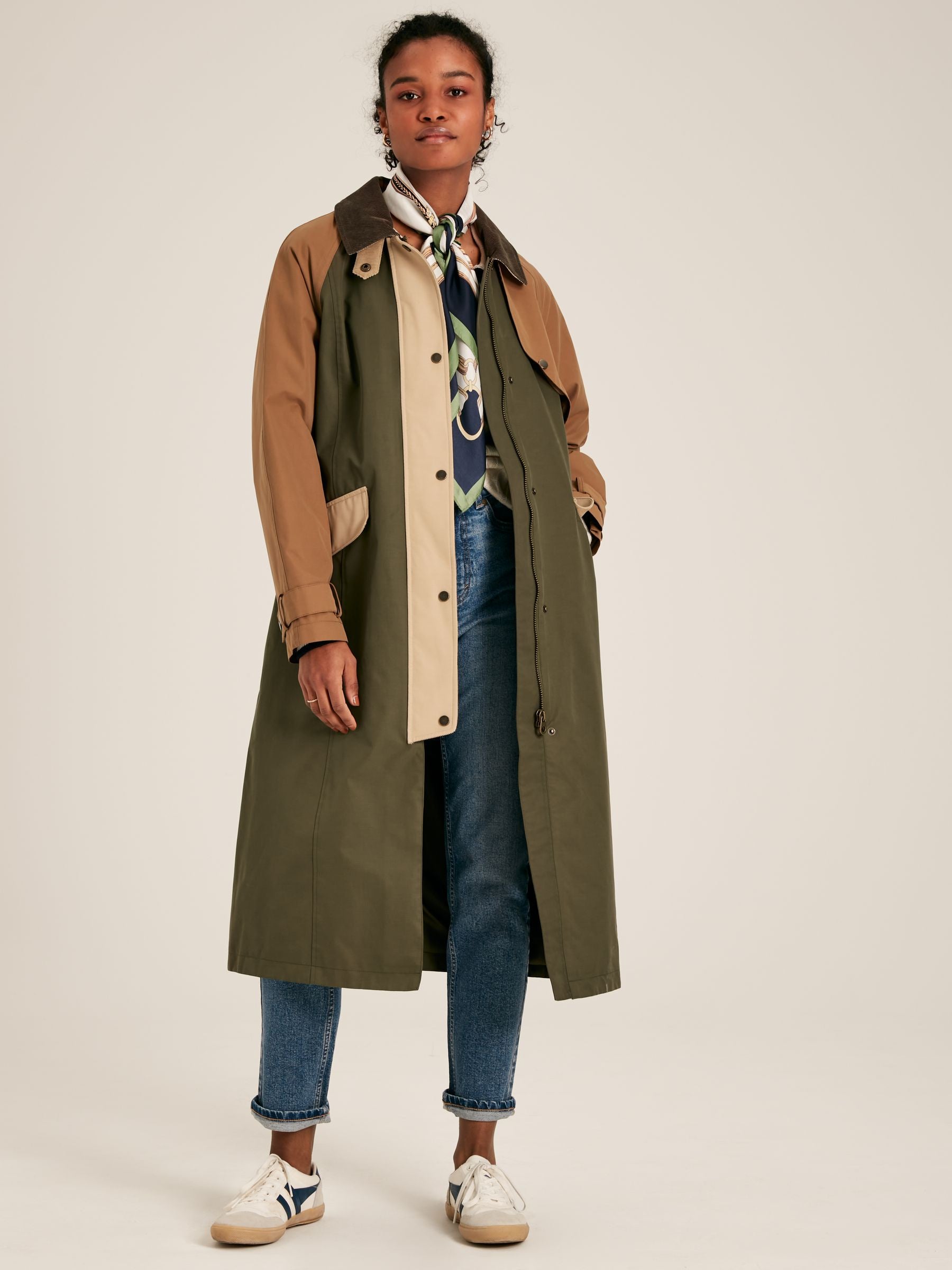 Kennington Brown & Khaki Waterproof Trench Coat