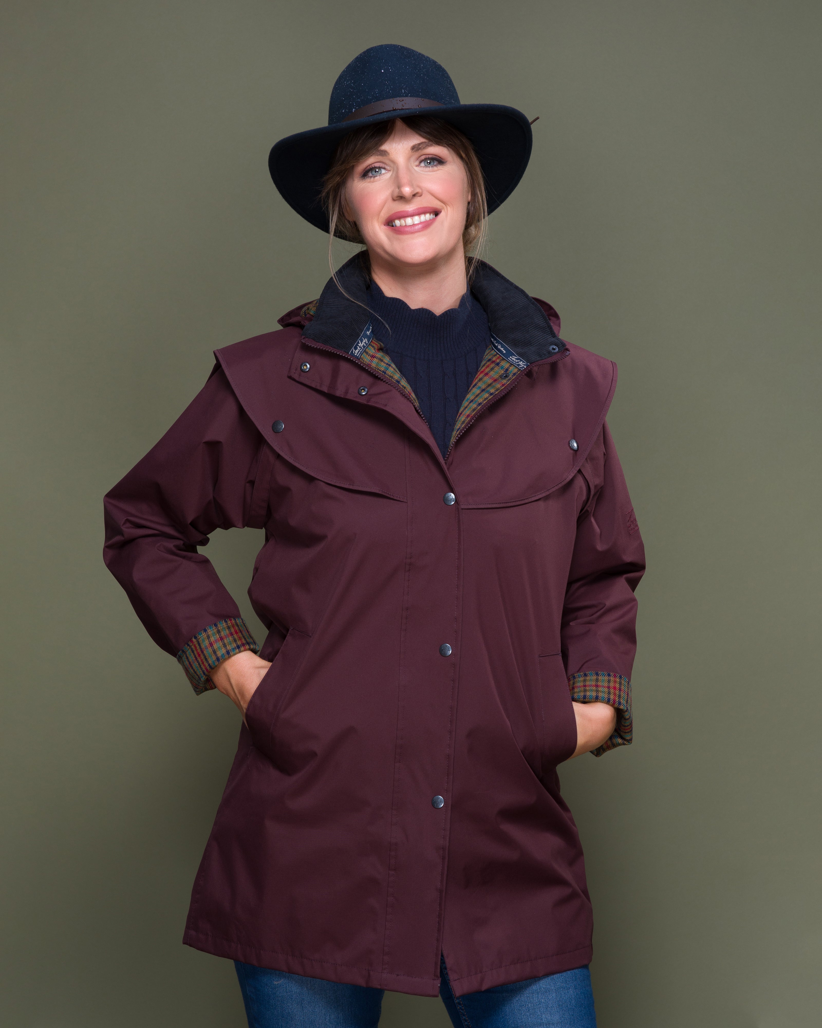 Cotswold Waterproof Coat - Deep Claret