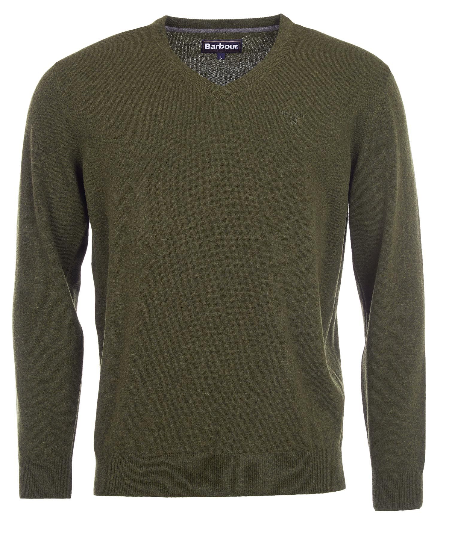 Essential Lambswool V Neck jumper - Seaweed