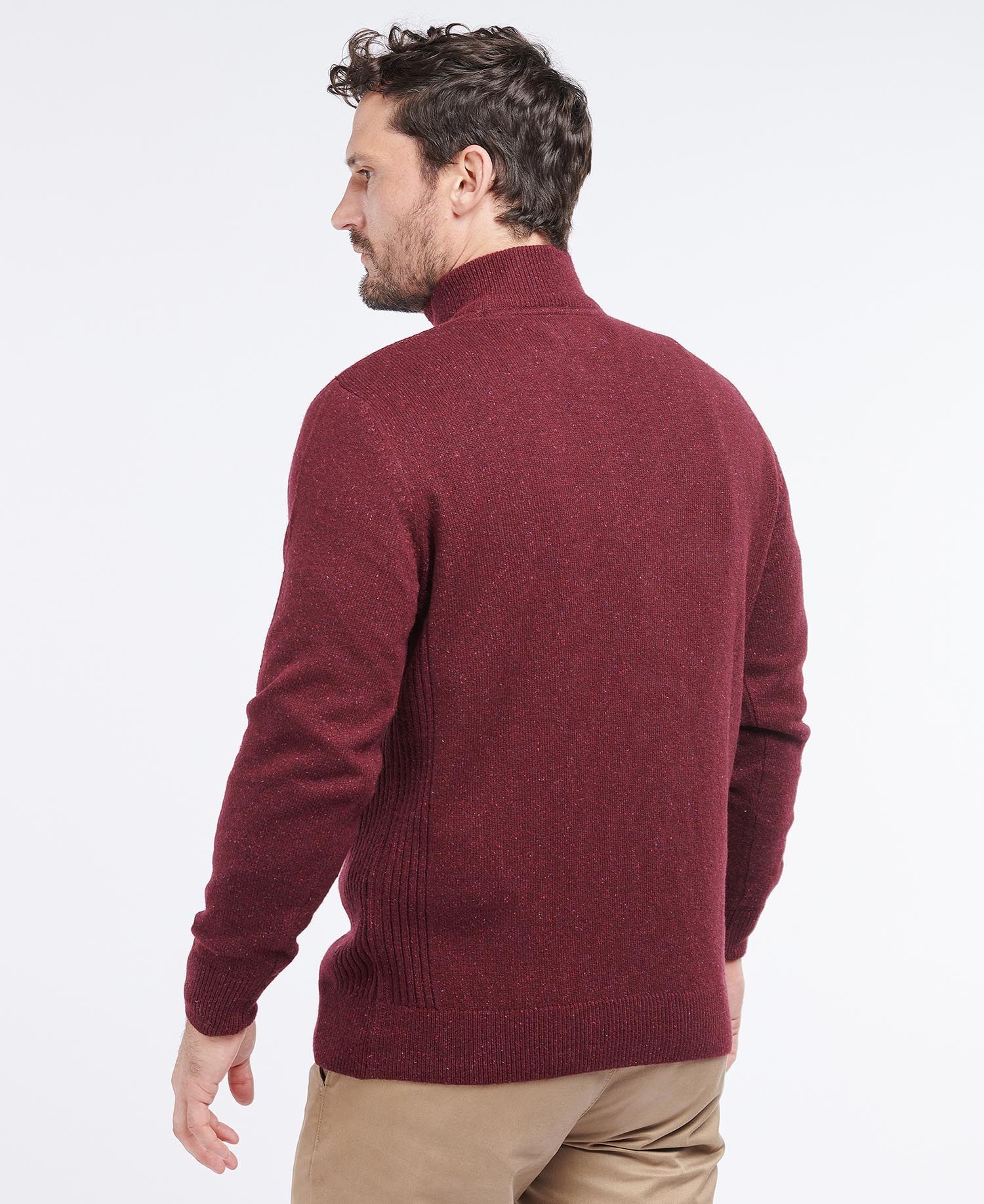 Essential Tisbury Half-Zip Jumper - Ruby