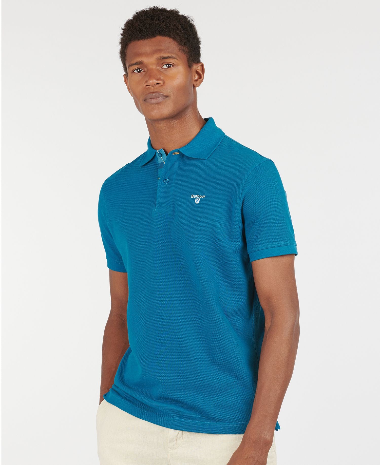 Men's Sports Polo - Washed Blue