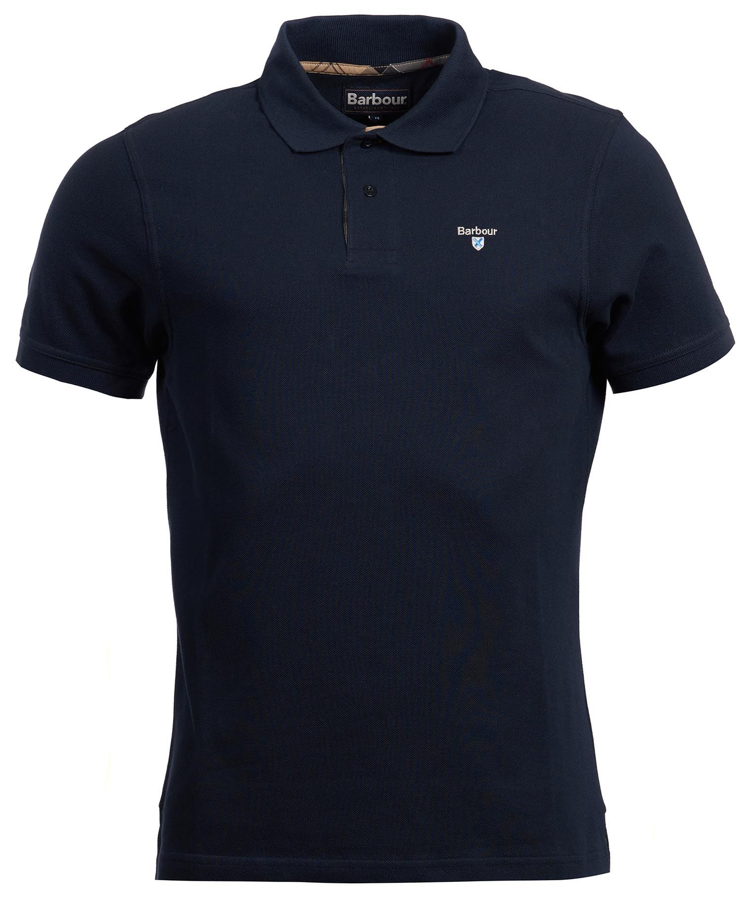 Tartan Pique Polo - New Navy