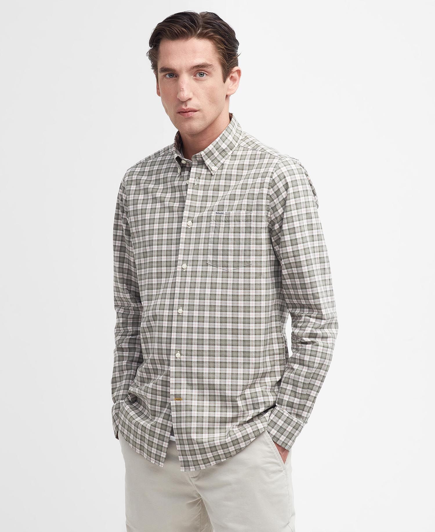 Lomond Tailored Shirt - Glenmore Olive Tartan