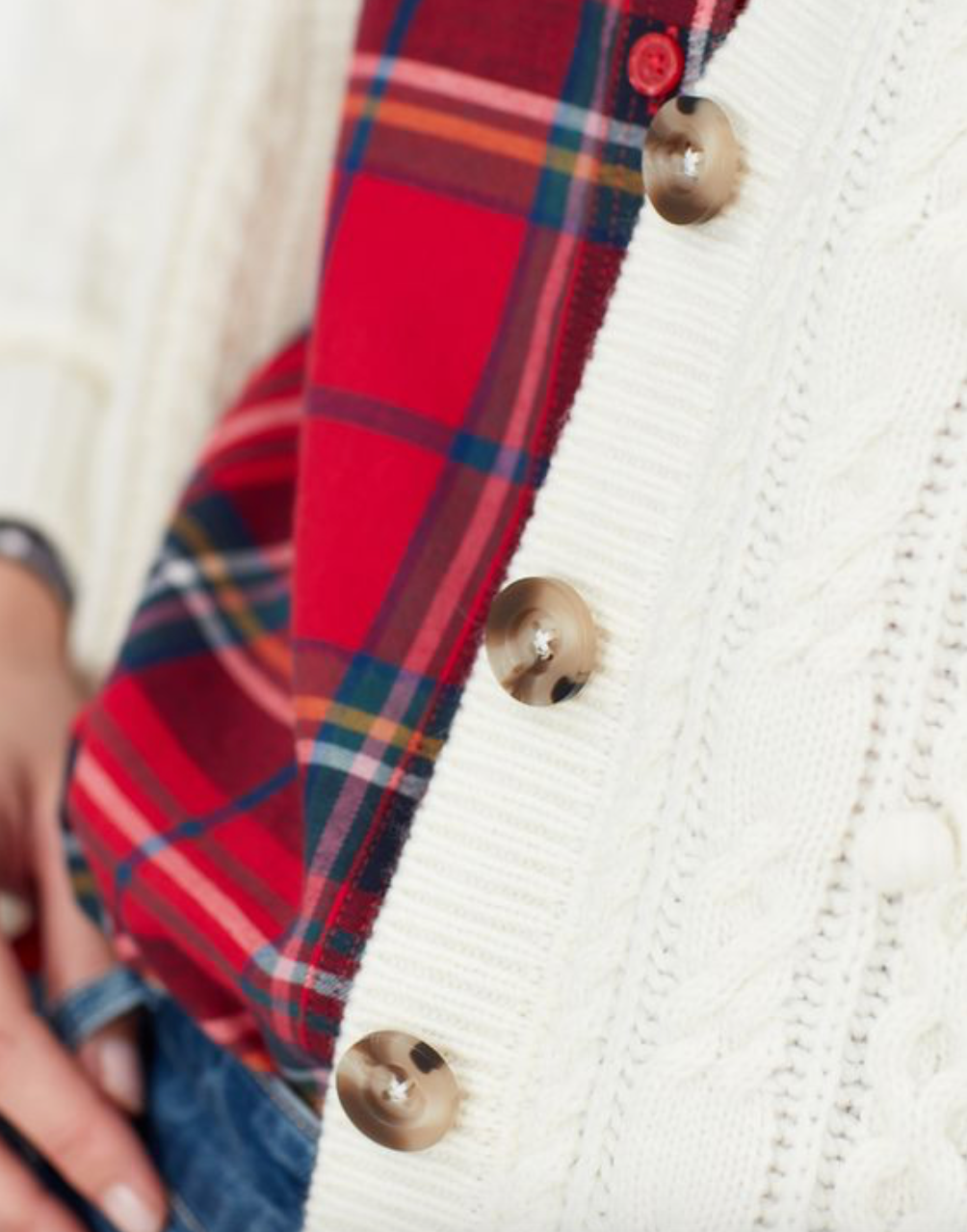 Joules - Women's Heritage Cable Cardigan - Aidy Cream