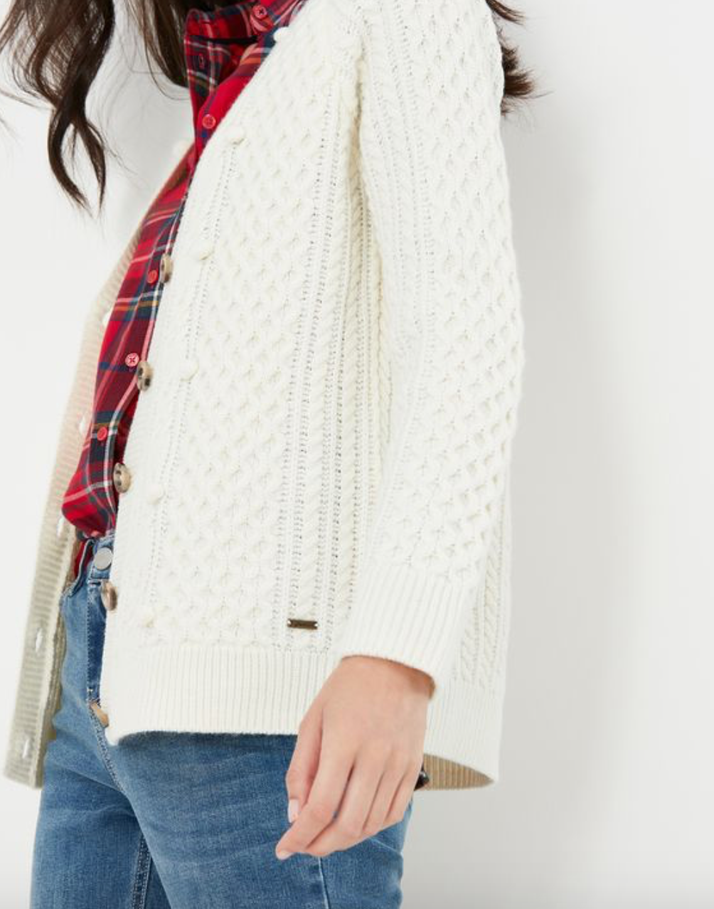 Joules - Women's Heritage Cable Cardigan - Aidy Cream