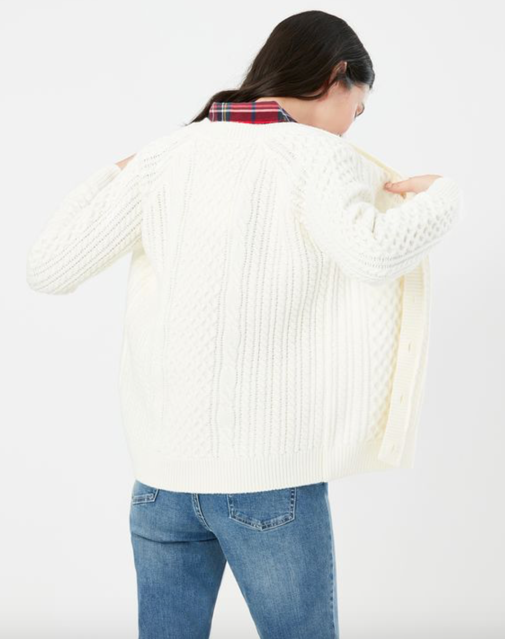 Joules - Women's Heritage Cable Cardigan - Aidy Cream