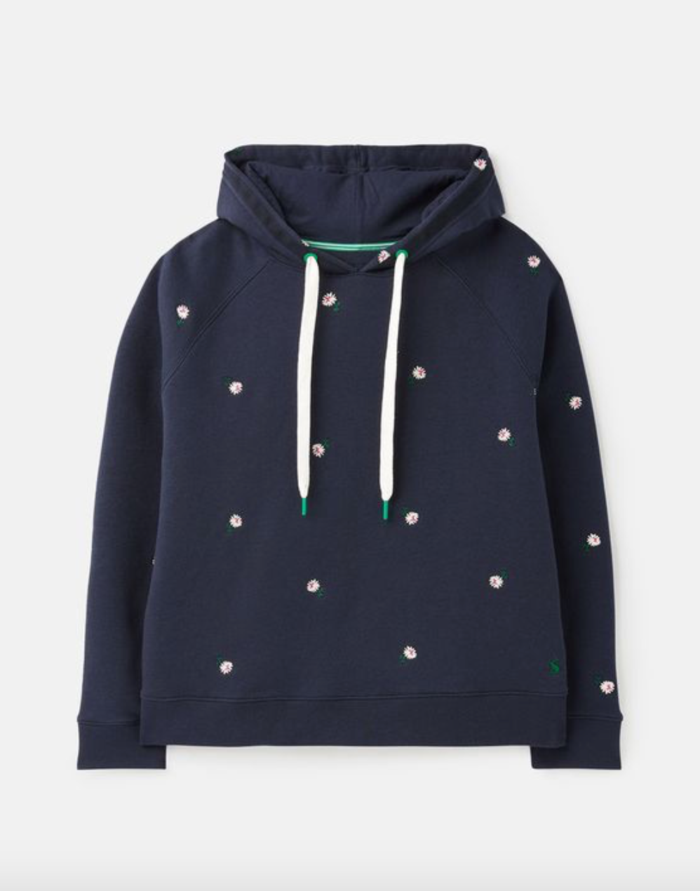 Rowley Hooded Sweatshirt in Embroidered Navy Ditsy