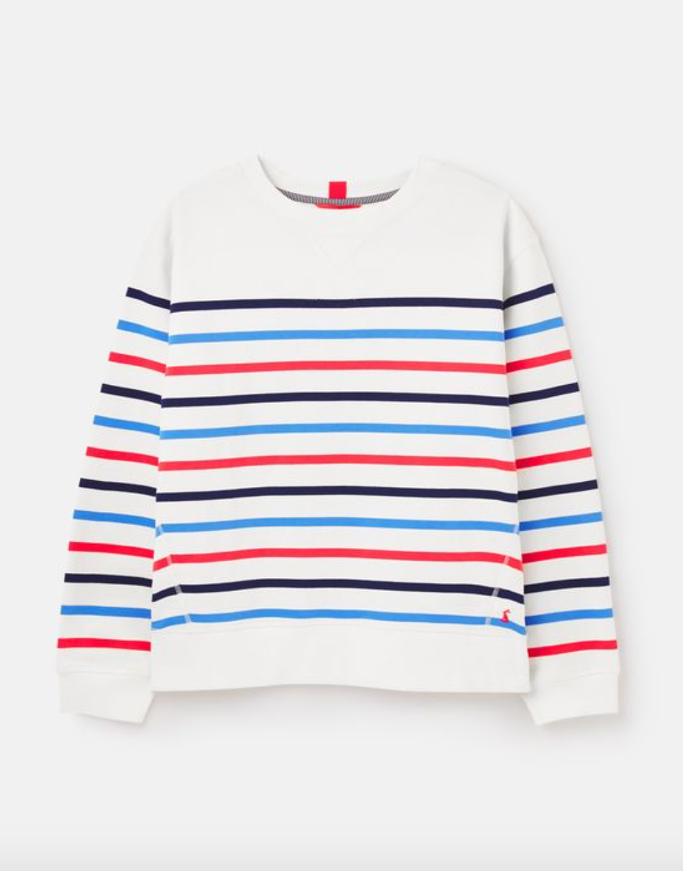 Joules - Women's Monique Crew Neck Sweatshirt - Cream Multi Navy