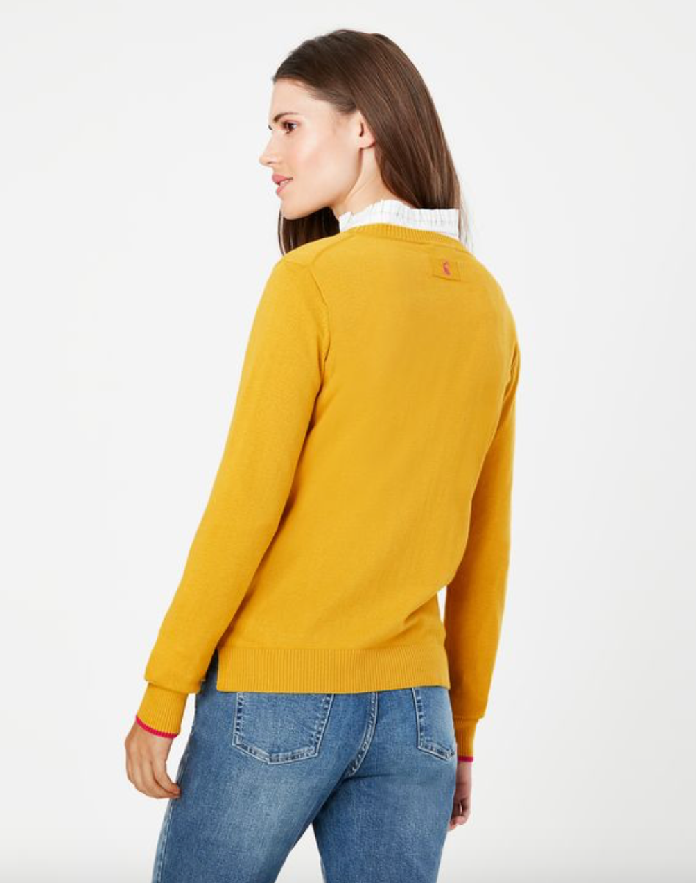 Women's Miranda Miranda Knitted Intarsia Crew Neck - Gold Dog