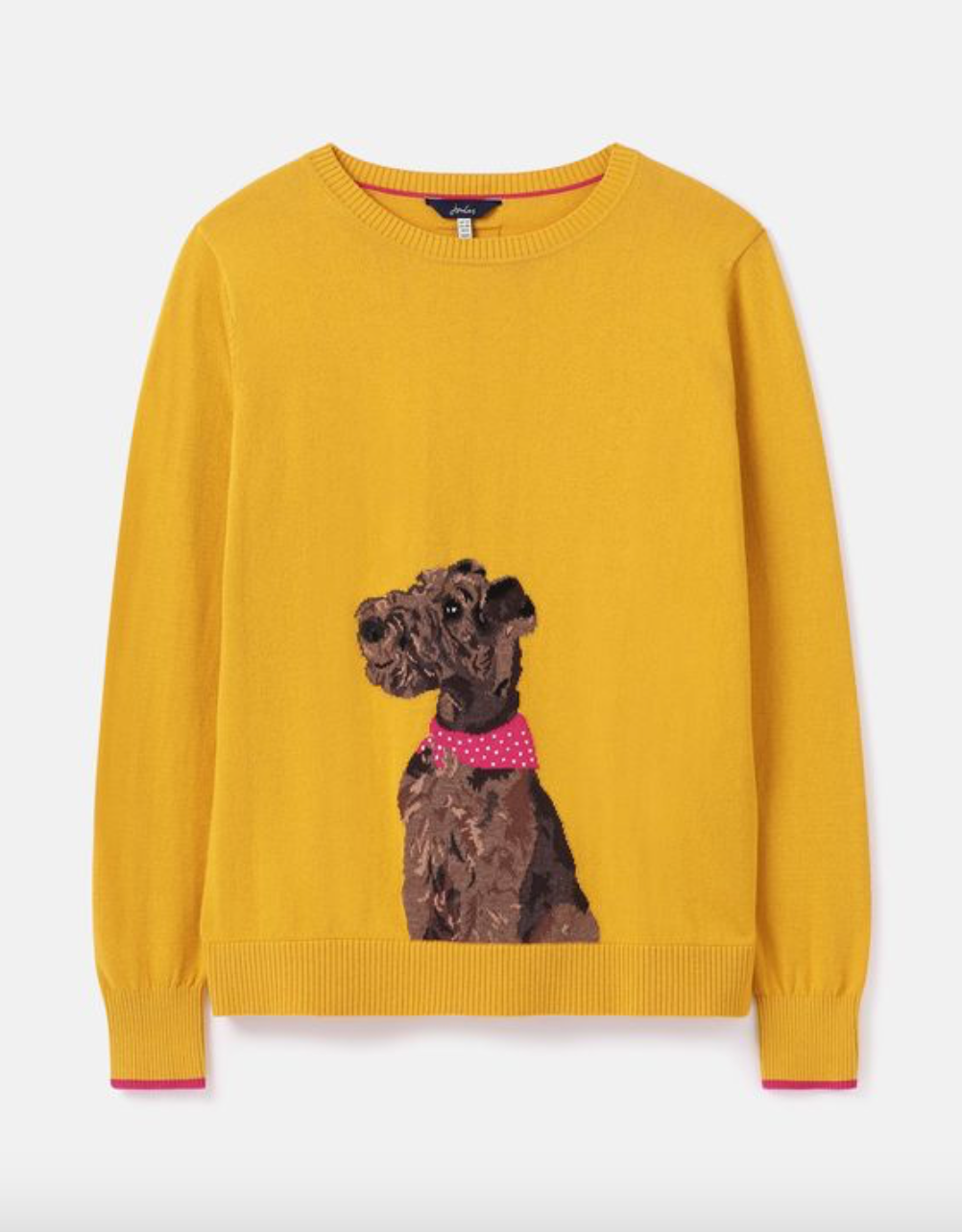 Women's Miranda Miranda Knitted Intarsia Crew Neck - Gold Dog