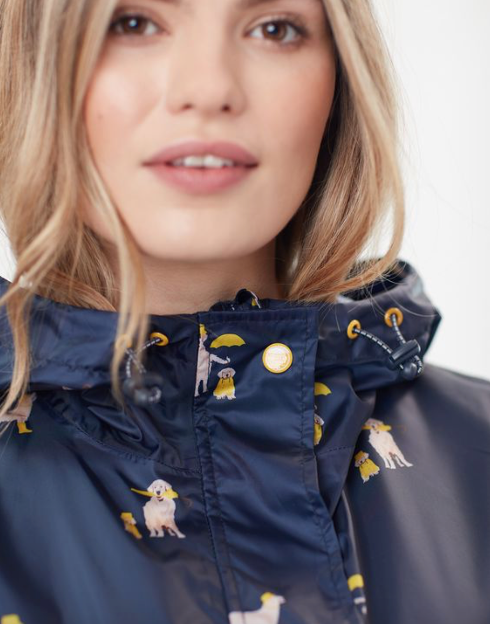Golightly Packable Waterproof jacket - Navy Dogs
